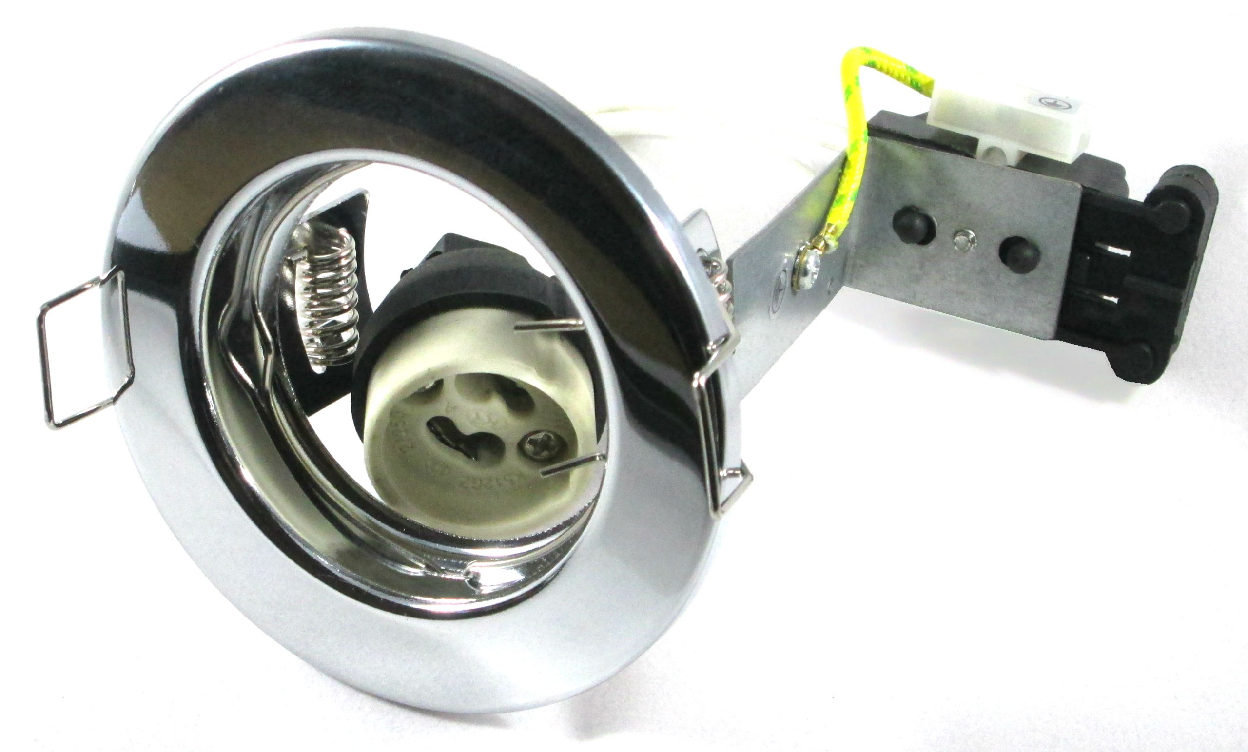 10 X GU10 MAINS 240V DOWNLIGHTS CHROME