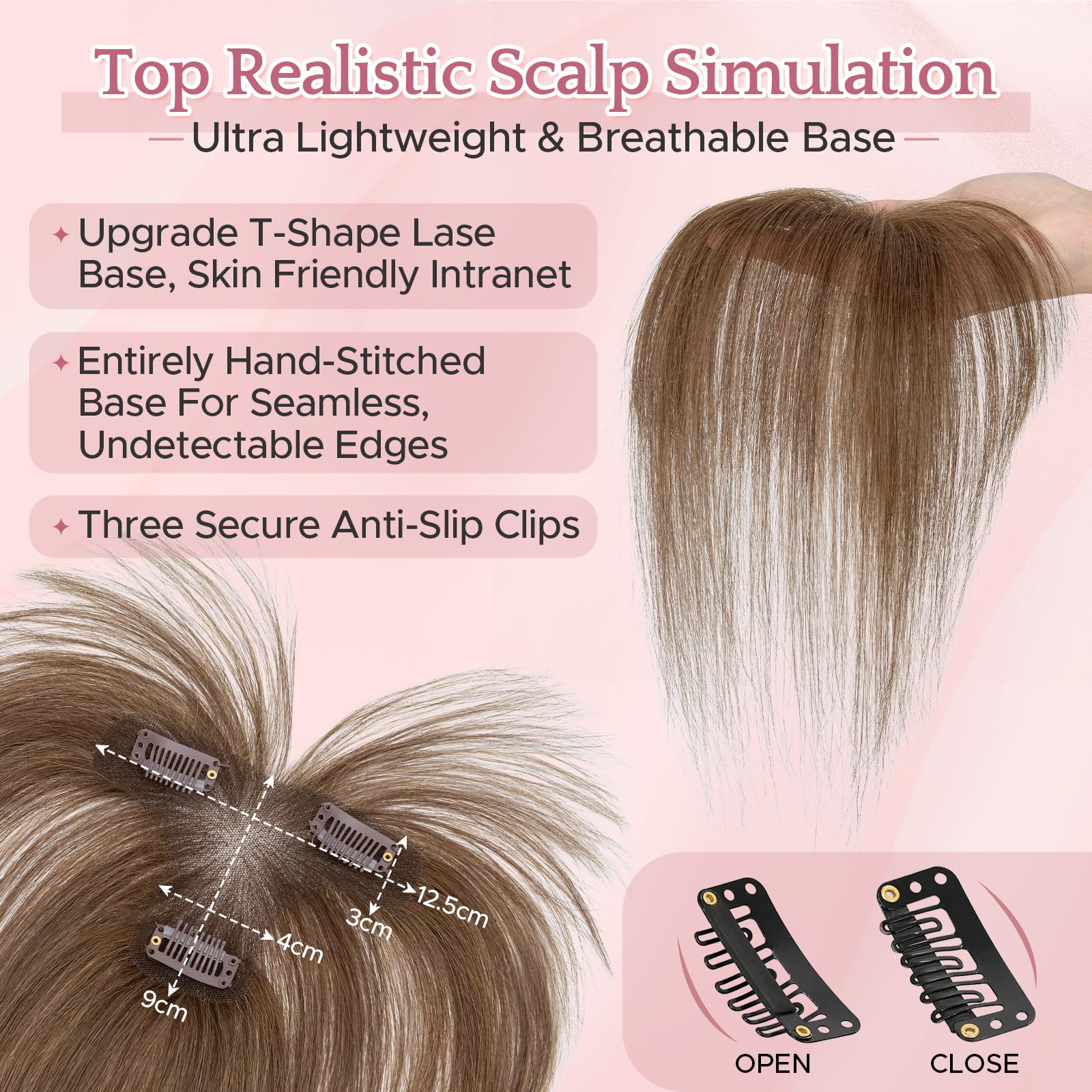 SEGOHAIR Hair Toppers for Thinning Hair Women - Image 4