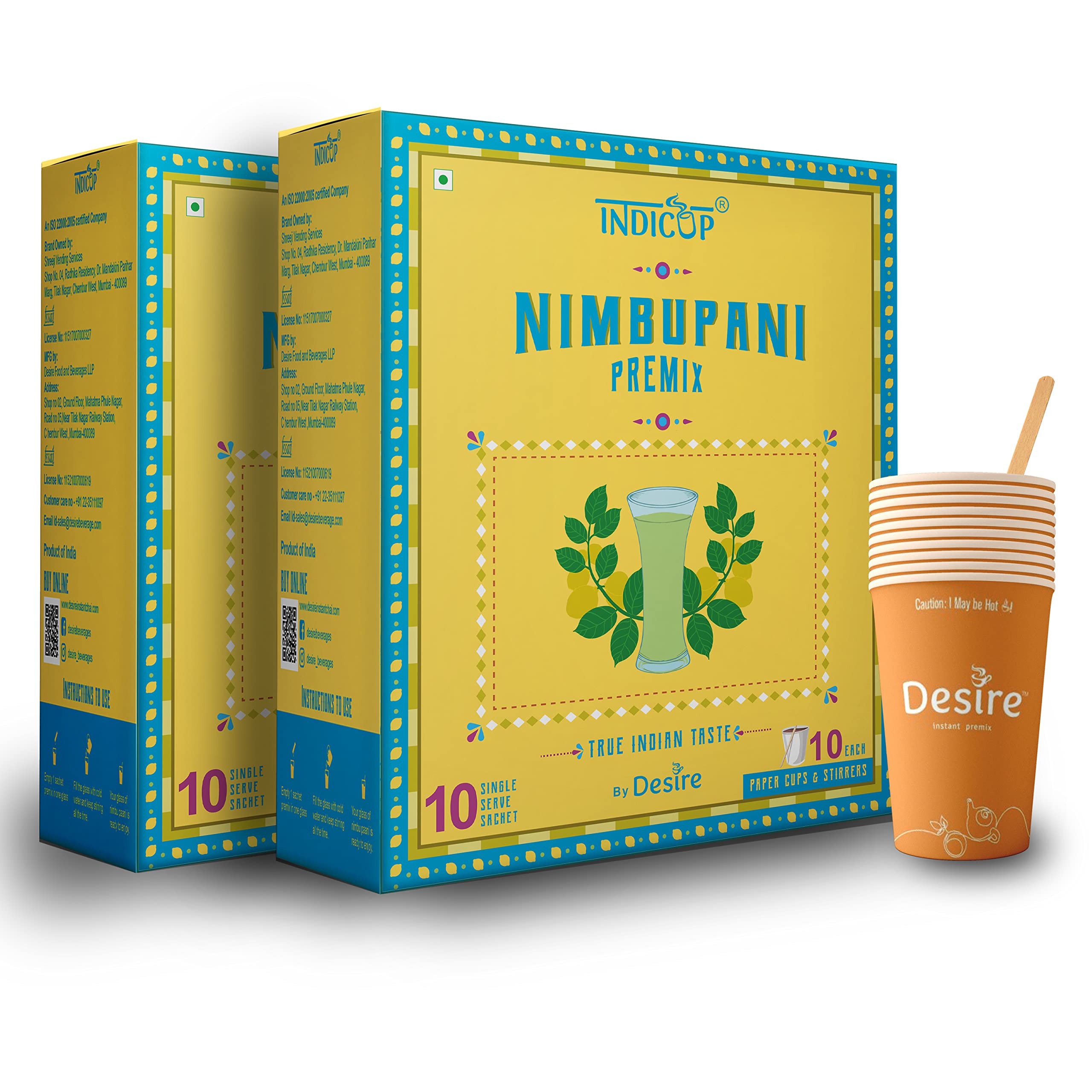 Indicup Nimbu Pani Powder Readymade Instant Premix 10 Sachets | Just Add Cold Water and Enjoy Limbu Pani Masala During Summer | Lemonade Drink, Refreshing taste (Pack of 2) (B0BHWXGGPW) Amazon Price History, Amazon Price Tracker