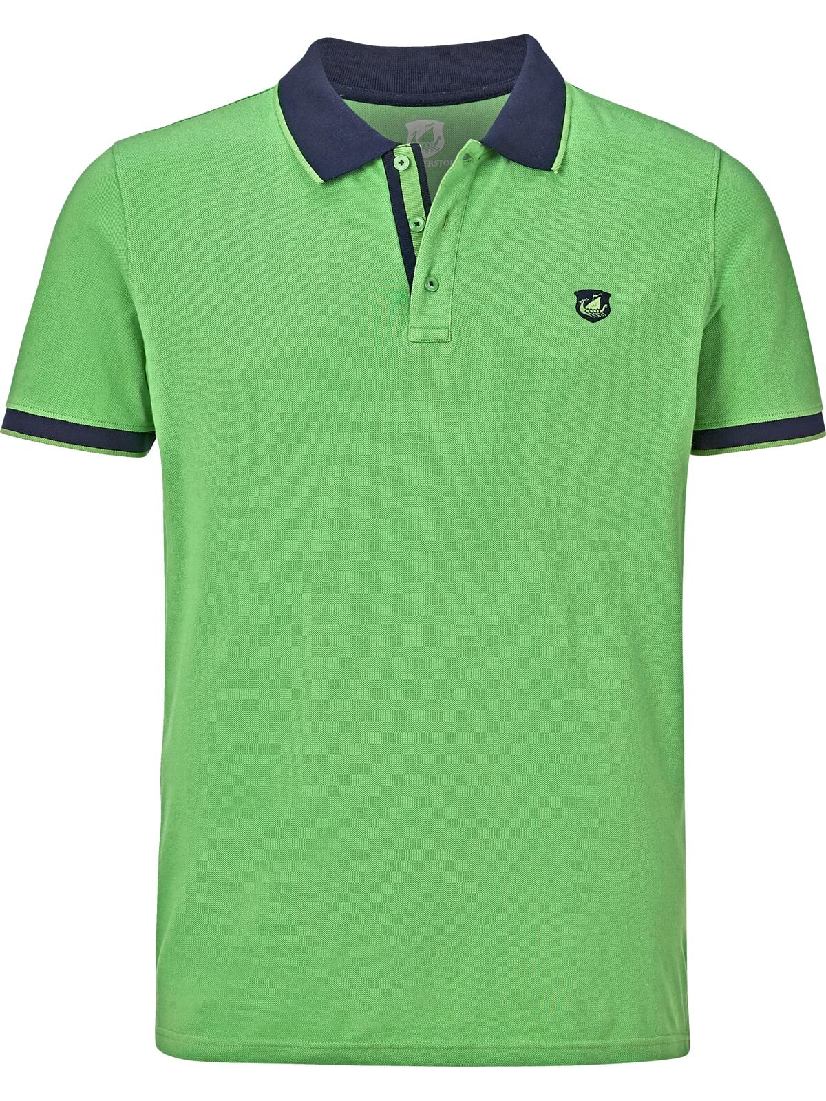 Jan Vanderstorm Herren Poloshirt Lavrans | kurzarm Polo-hemd aus 100% Baumwolle Pikee und Polokragen, Logo-Stickerei und Kontrastfarben, große Größen L-7XL