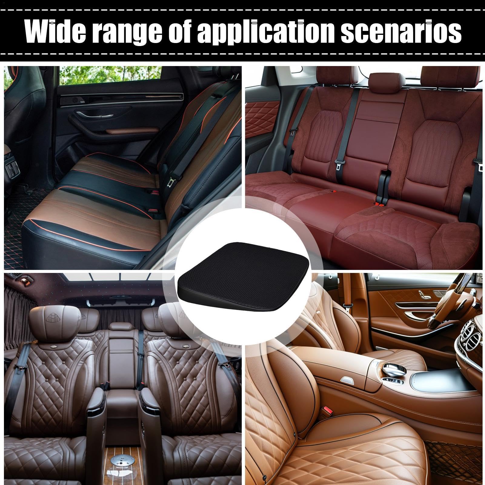 Cuscino Auto Rialzato 40x36x6 Cm, Antiscivolo E Antifatica Per Guida Sicura