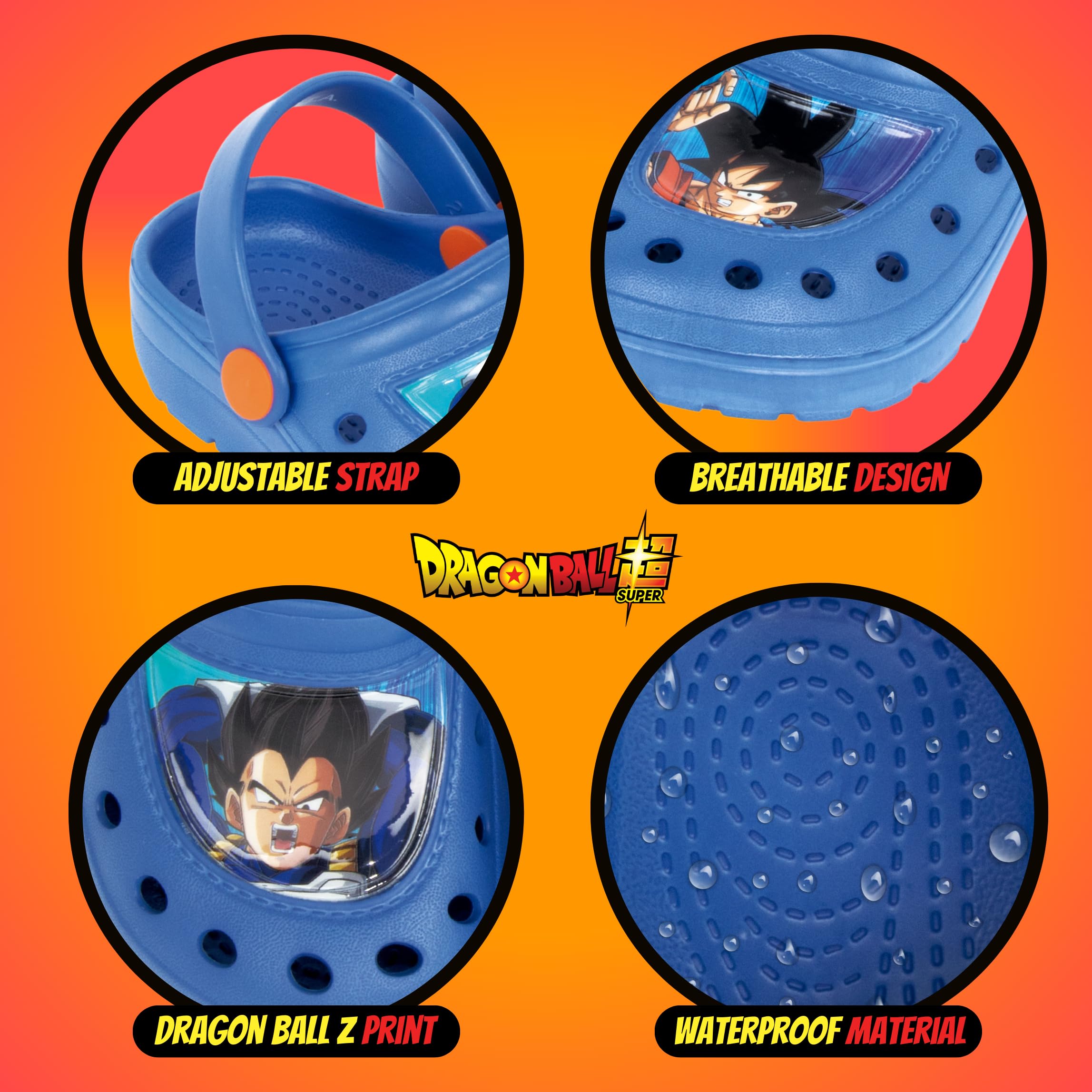 Dragon Ball Z Zuecos para Niños Goku Sandalias Clasicas Tallas EU 22-33