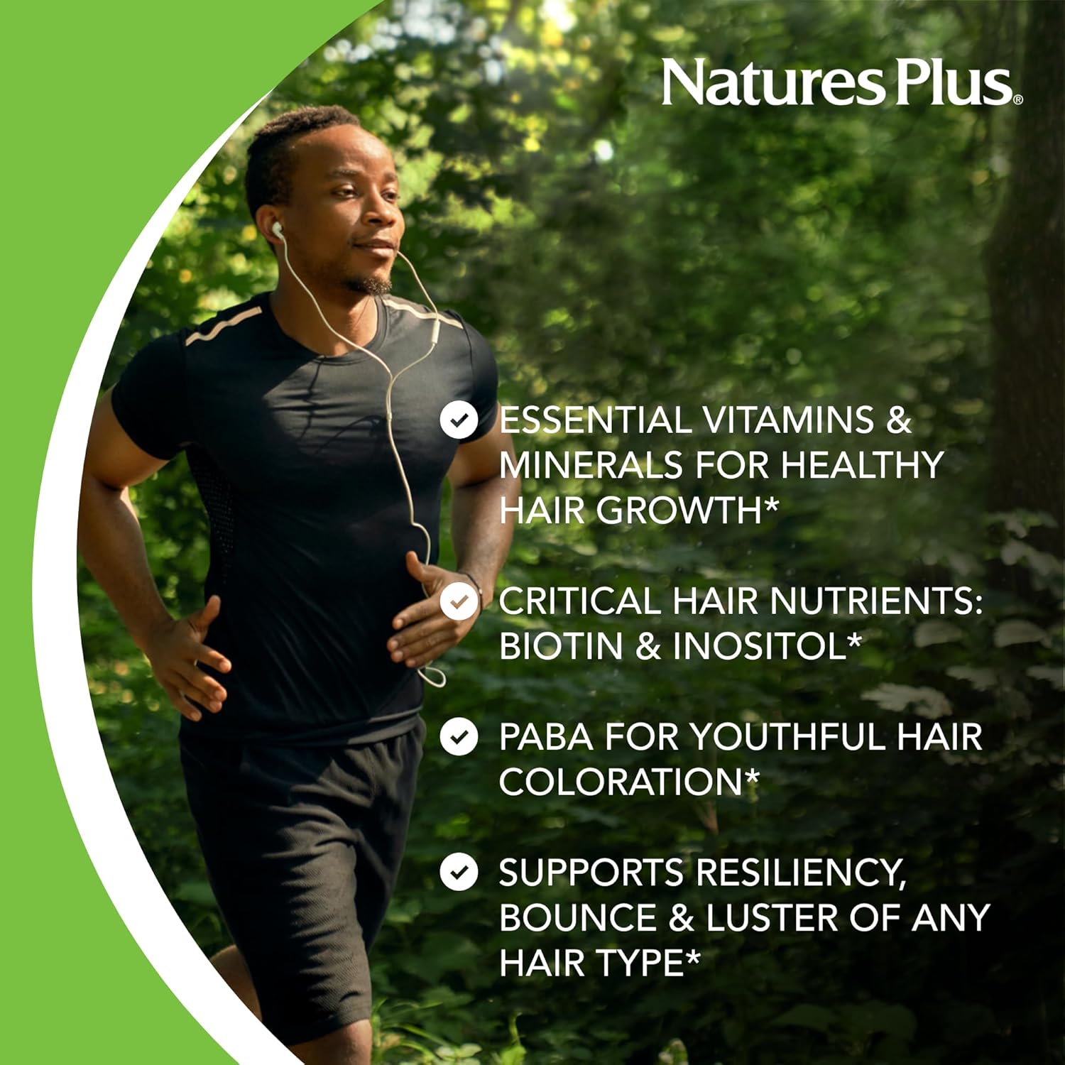 NaturesPlus Ultra Hair - 120 Sustained Release Mini Tablets, Pack of 2 - Supports Healthy Hair Growth - for Men & Women - Gluten Free - 60 Total Servings