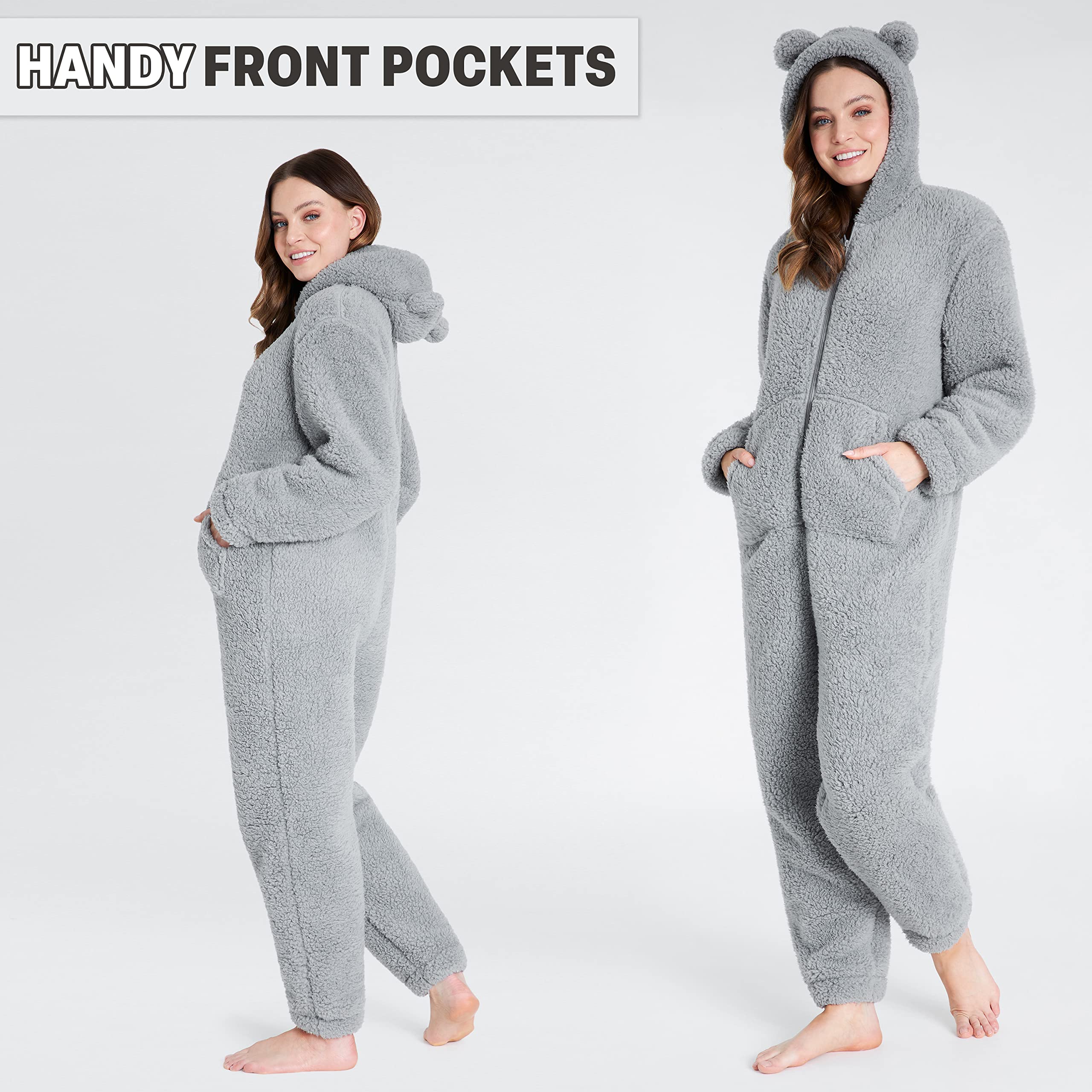 CityComfort Combinaison Pyjama Femme en Polaire Peluche