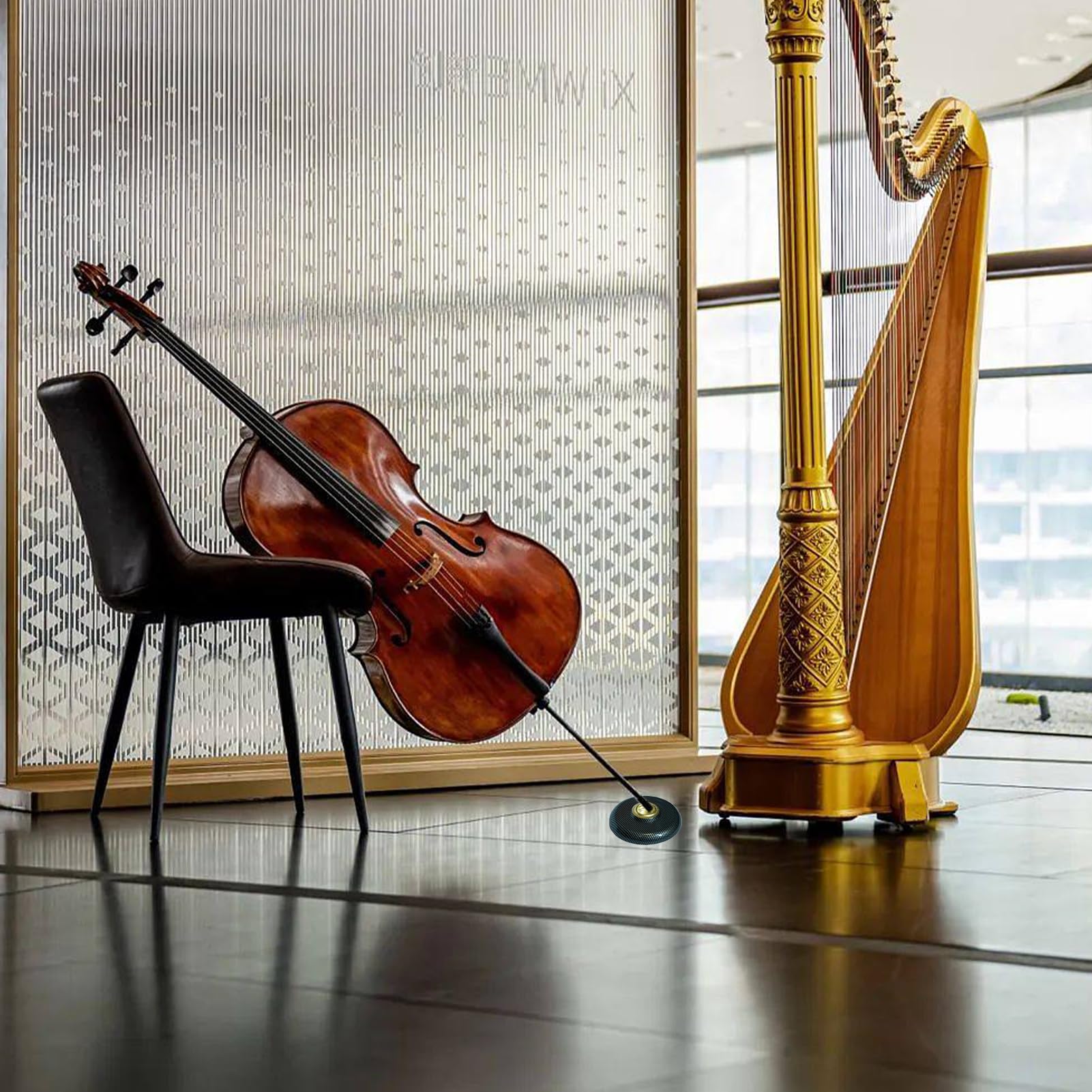 Cello Endpin Anchor Non-slip Stopper Rest Holder Stand Cello Antiskid Device with Thick Pad (Cello Bass Rock) - Image 7 thumbnail