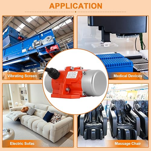 Miniatura 6 de JIAWANSHUN Pantalla vibradora de hormigón de 100 W, motor vibratorio impermeable de 3600 RPM, 110 V CA, controlador de velocidad, enchufe