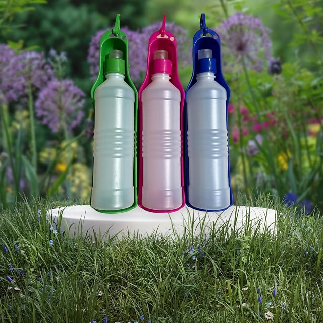 Foto 8 de 8 de Botella de agua para perros de 500 ml, portátil, de plástico para alimentos, dispensador de agua para perros