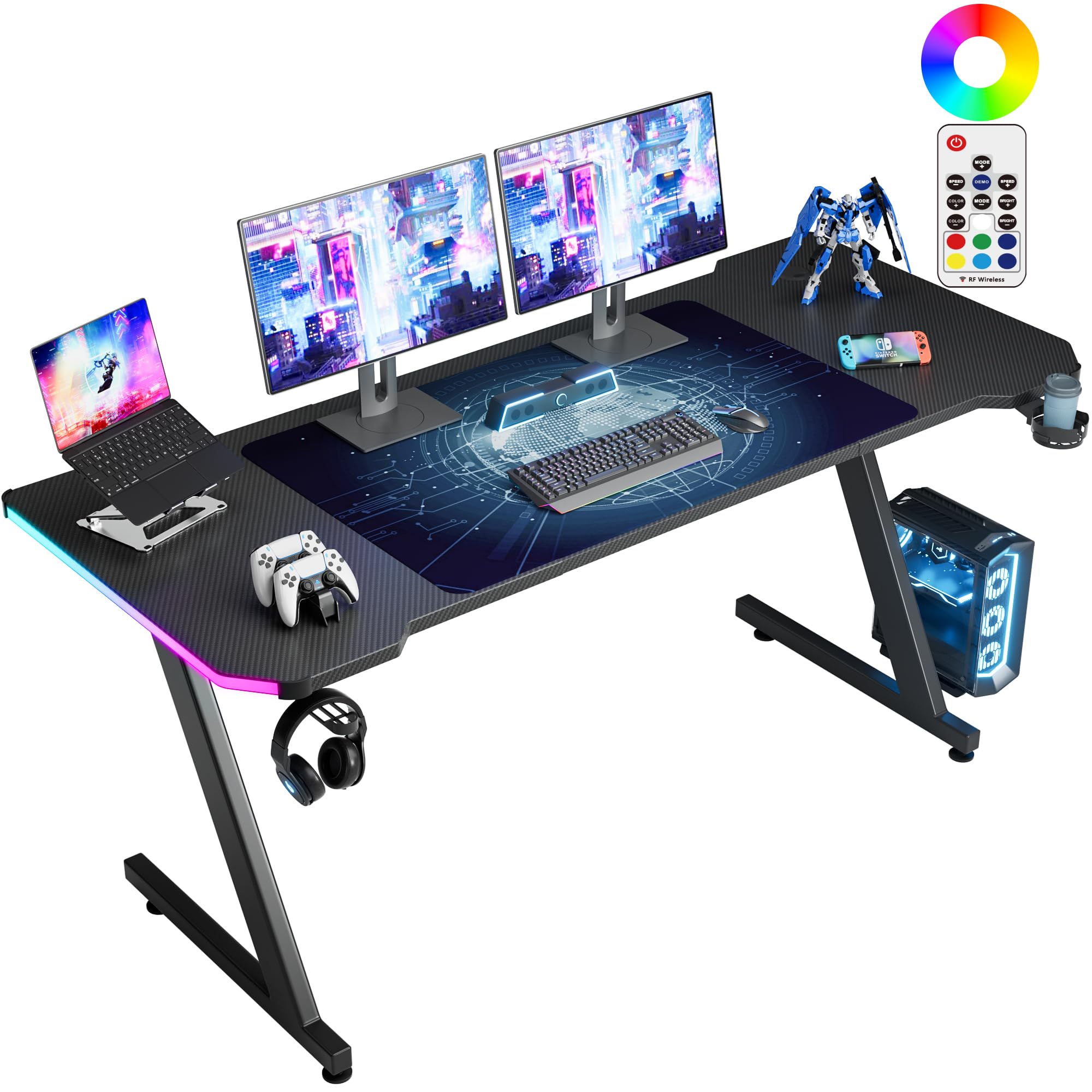 Amazon.com: Homall Gaming Computer Desk with Carbon Fiber