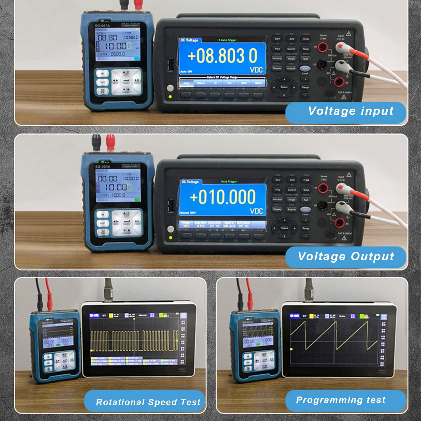 SG 003A Generatore di Sorgenti di Segnale Multifunzionale Modalità di Segnale Multiple Funzione di Uscita Automatica Display Digitale da 2,4 Pollici Generatore di Frequenza di Tensione per il Debug