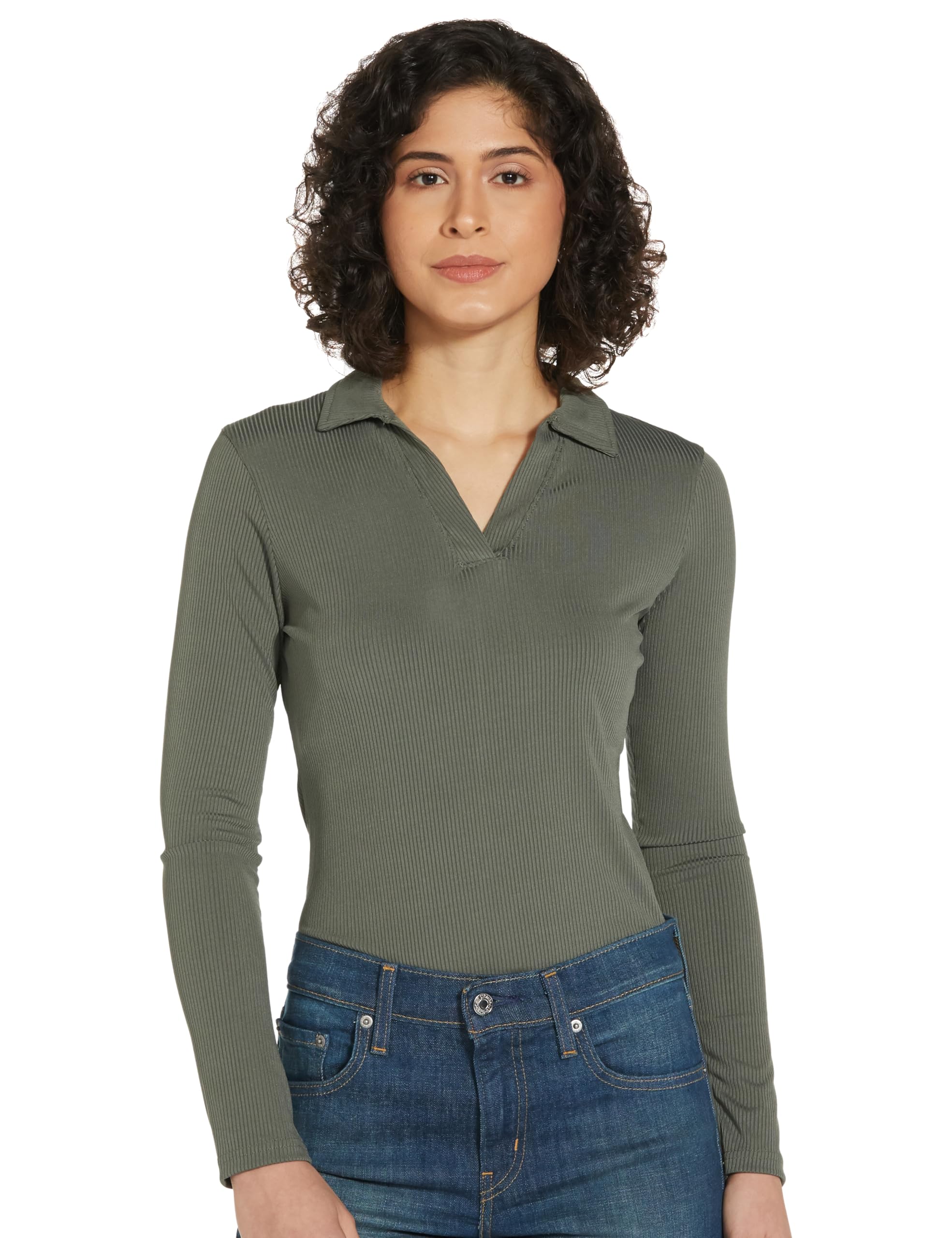 Women's Long Sleeves Shirt Collar Solid Tops| Stylish | Casual Wear