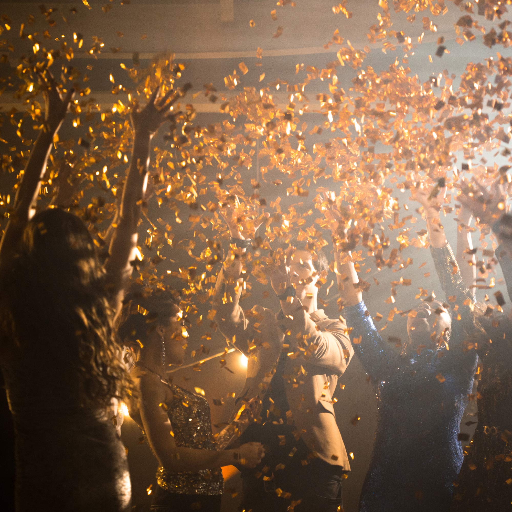 Konfetti-Party-Popper – 5 M Effekt, Gold, Für Hochzeit & Geburtstag