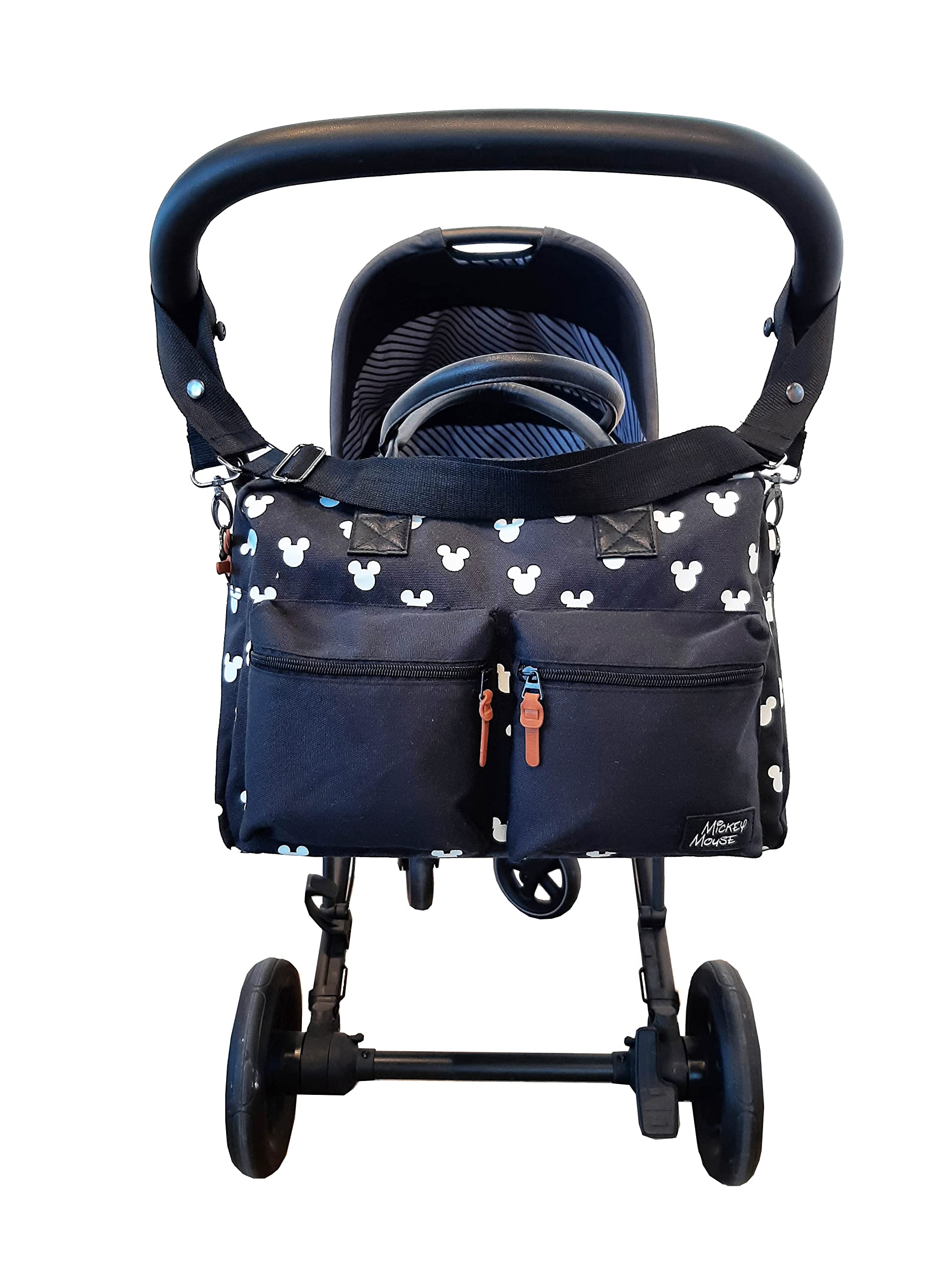 Mickey Mouse Endless Imagination | Sac à langer | Fabriqué en polyester robuste et étanche | Idéal pour les déplacements | Gris noir – Taille unique
