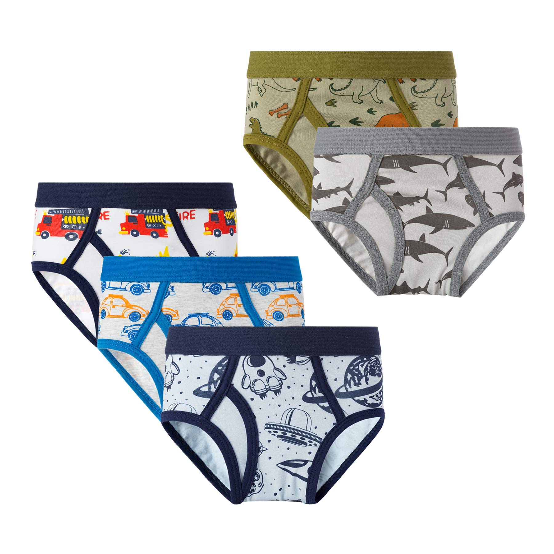 Winging Day Little Boys' Cotton Brief Soft Underwear Multipack