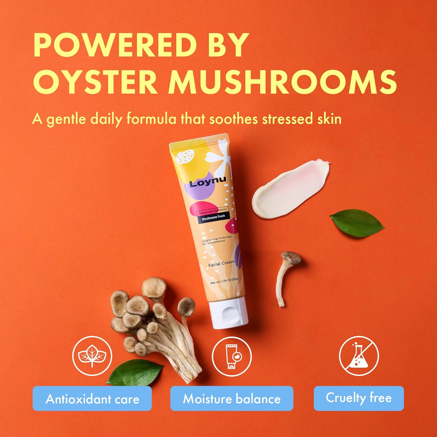 Korean Face Moisturizer for Dry & Sensitive Skin | Rich, Deeply Moisturizing Formula with Mushroom Extract | Hydrating Facial Cream | Non-Irritating, 1.76 Oz - Image 4