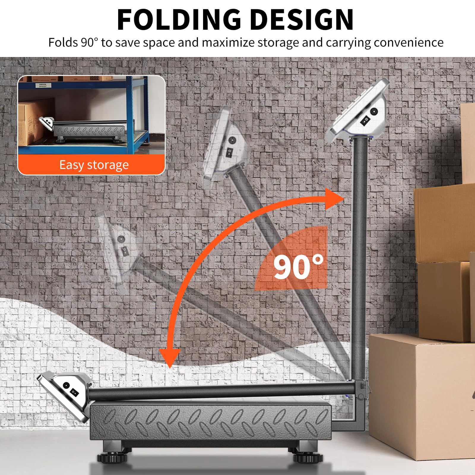Pèse-personne industrielle numérique à plateforme pour colis, balance d'expédition pesant 661 lb, balance commerciale super précision de 0,1 lb pour bagages, expédition, balance postale A6-300