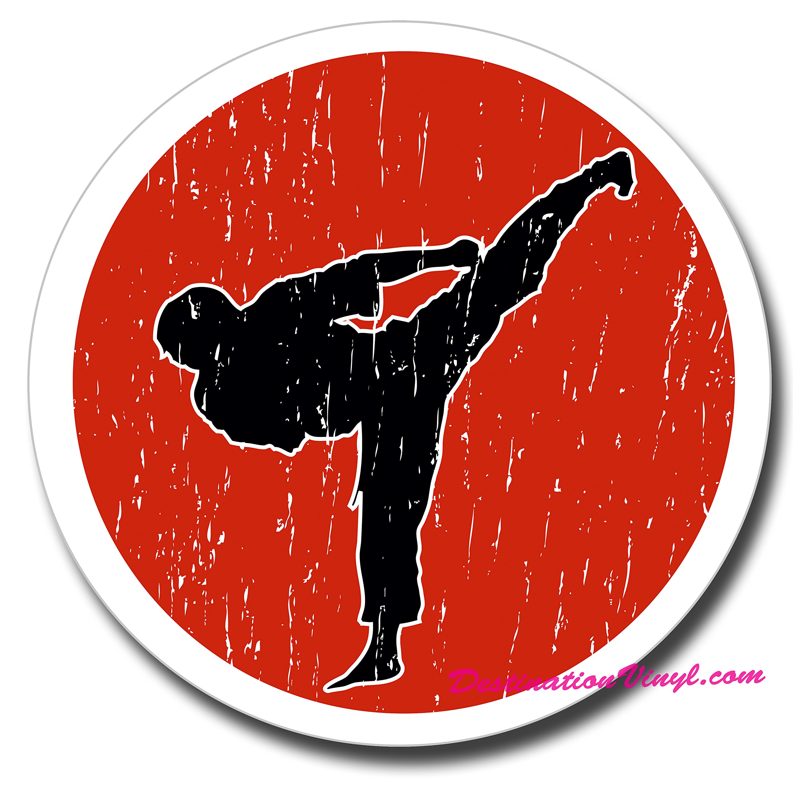 2 x Glossy Vinyl Stickers - Karate Martial Arts Kung Fu Judo Laptop Decal #0135 (As Shown.)