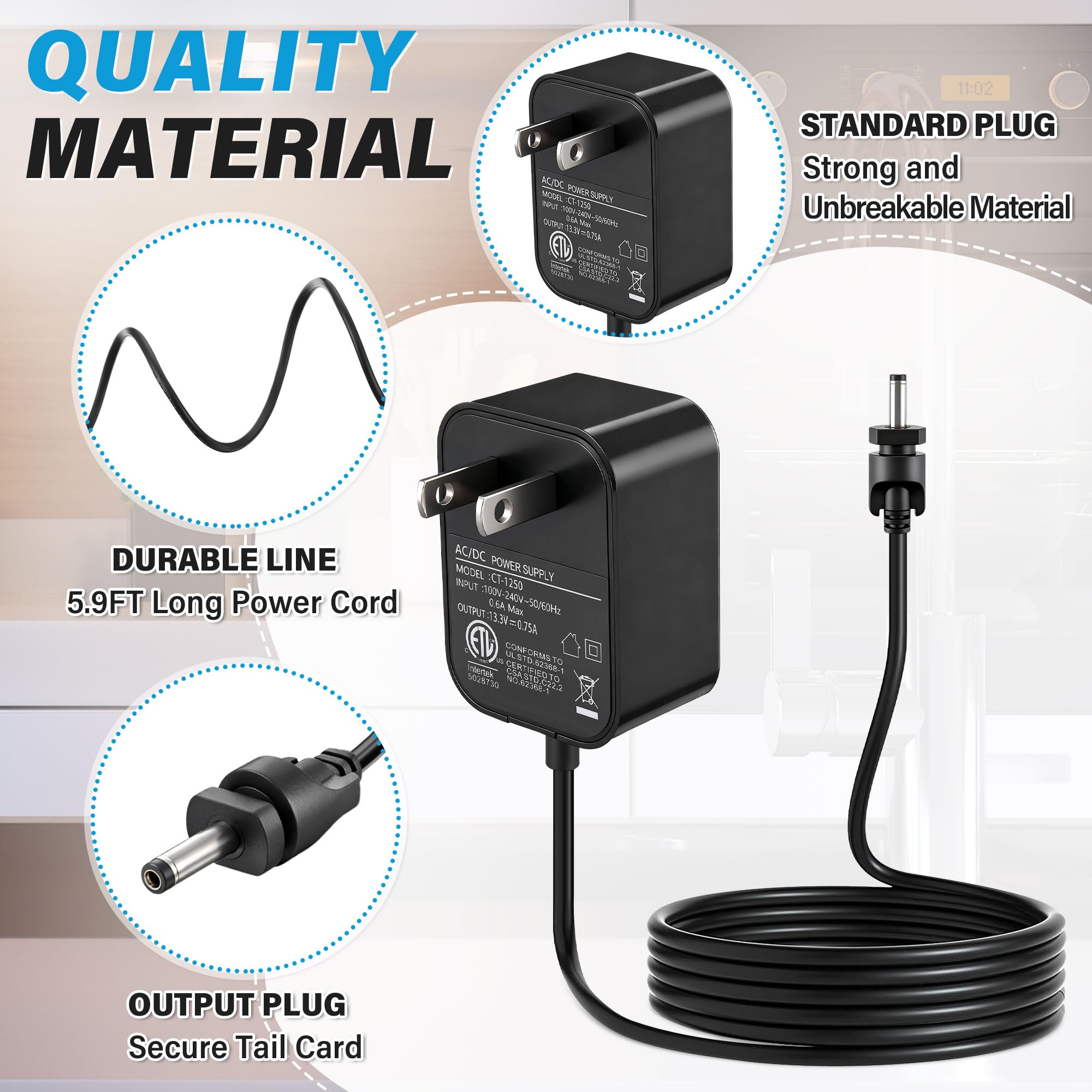 Amazon.com: HappyAlley Replacement Charger Compatible with Ninja