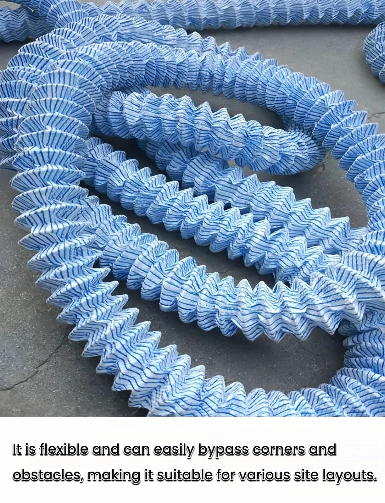 Tubo di drenaggio francese per giardino, diametro 10 cm, flessibile, forato, pieghevole, permeabile, per giardino, prato, tunnel di terra (10-100 cm)