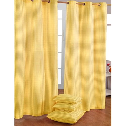 Yellow Eyelet Curtains Amazon Co Uk