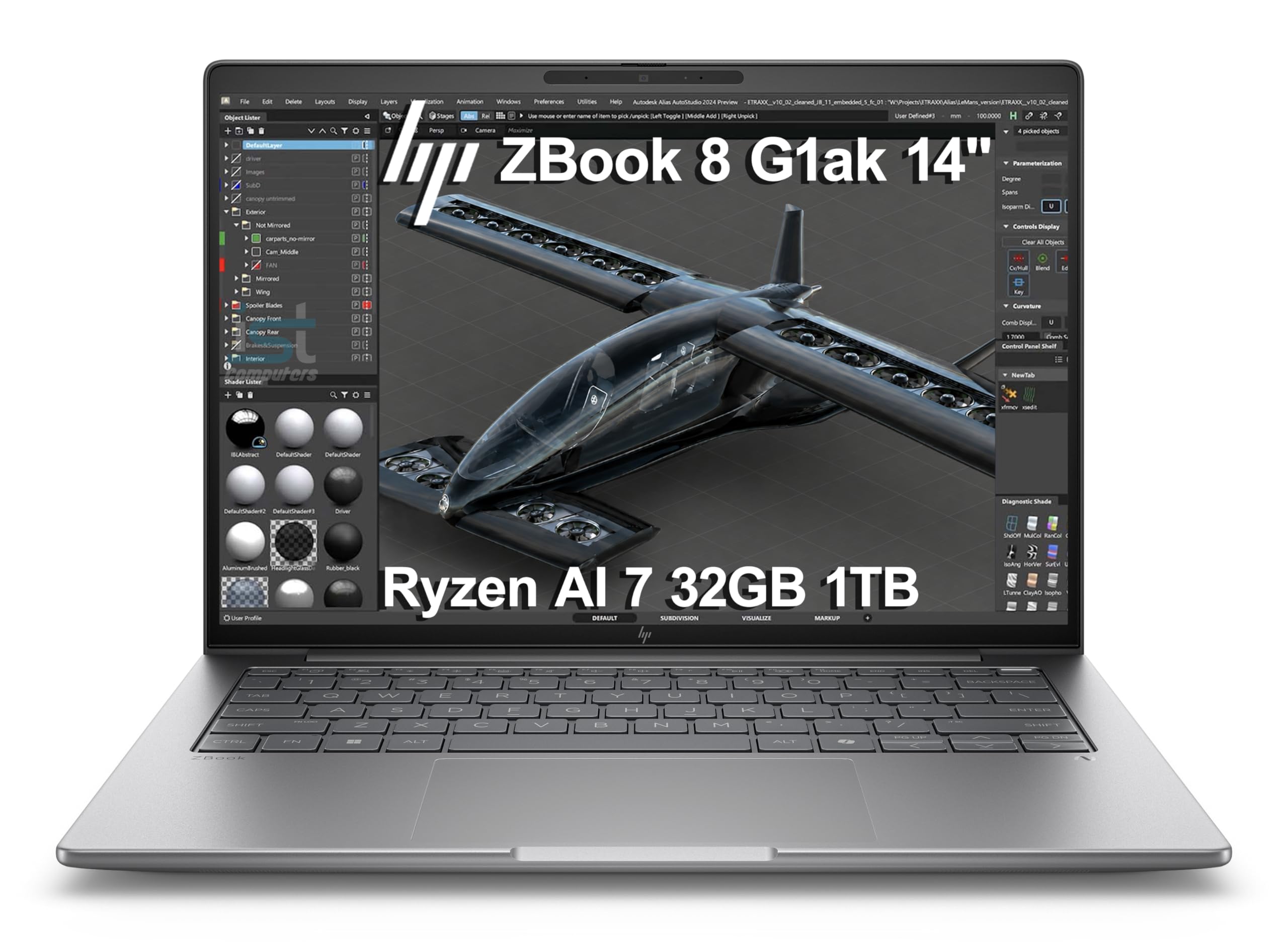 Amazon.com: HP ZBook 8 G1ak Mobile Workstation AI Laptop (14