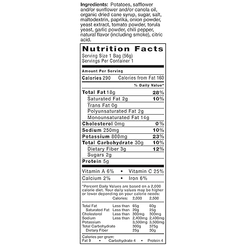 Vista 519 de Kettle Brand Papas fritas, papas fritas con ajo y parmesano, 7.5 onzas (paquete de 12)