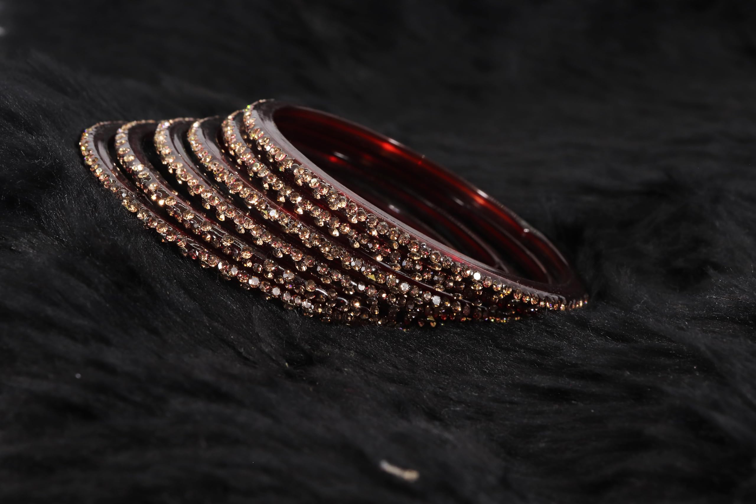 Glass Bangles with Diamond Stone Chudi Set- LV_KS4--2.4