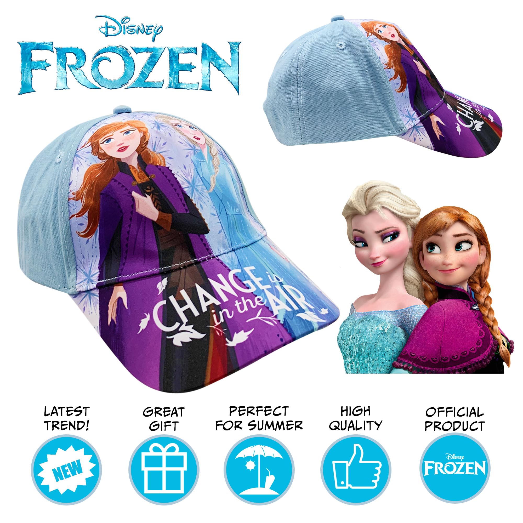 Sun City Kraina lodu Anna & Elsa dziecięca czapka z daszkiem dla dziewcząt