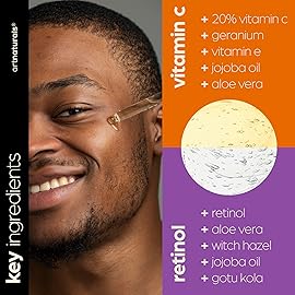 Vitamin C Serum Skin Care 2-Piece Set: Includes Retinol - Anti-Aging, Skin Brightening, Hydrating, Wrinkle Reduction, Dark Spot Corrector (1 Fl Oz (Pack of 2))