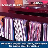 Vista 5 de BCW Divisores de discos de vinilo de 12 pulgadas, paquete de 25 Plástico de archivo para almacenamiento LP - Blanco