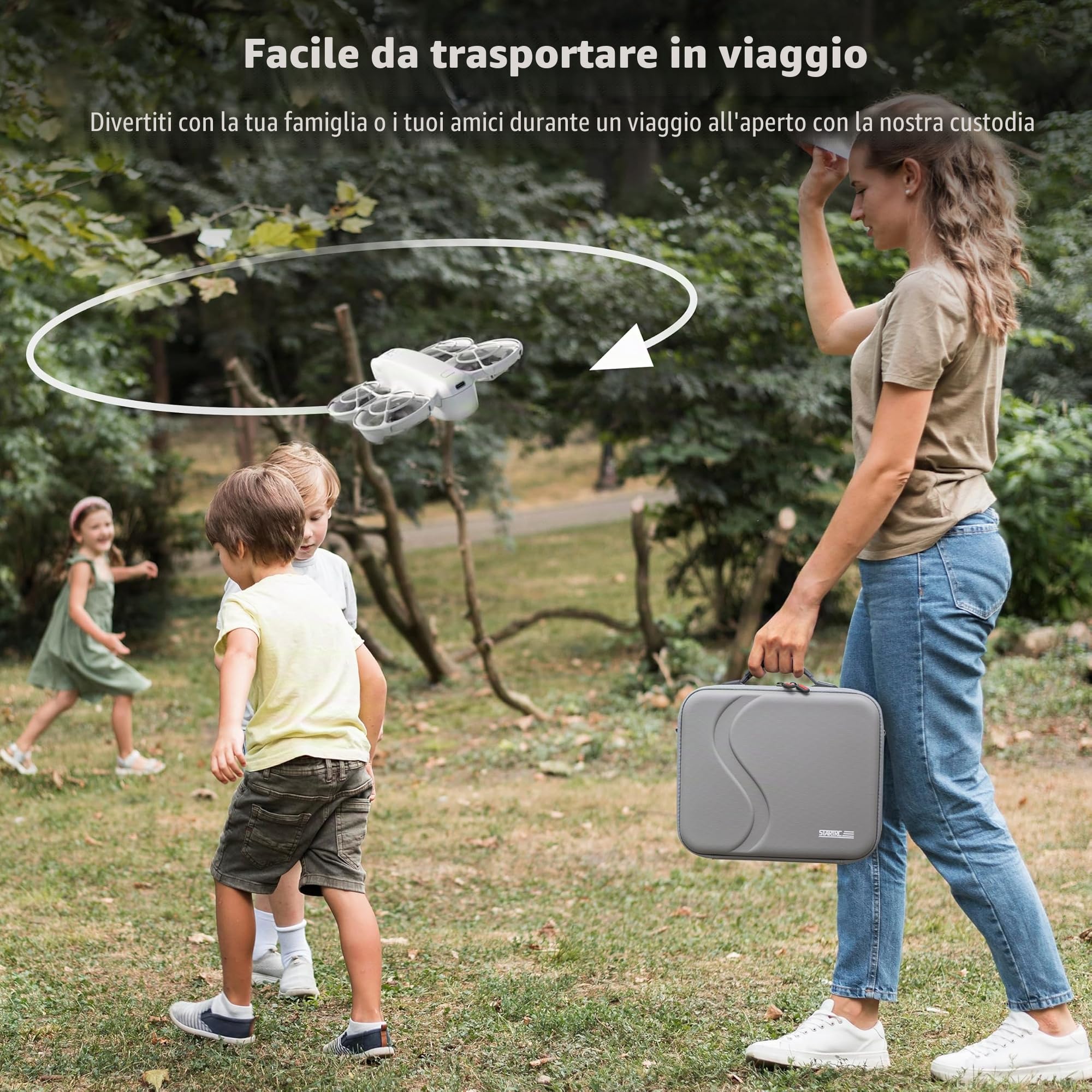 STARTRC Drone Neo RC-N3 Custodia, borsa protettiva portatile in PU per DJI Neo Fly More Combo Accessories, compatibile per DJI Neo 3 x batteria(Non compatibile con NEO2)