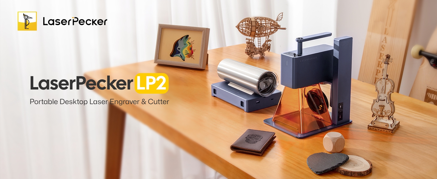 【値下げ可・早い者勝ち】LaserPecker 2 Roller付き LaserPecker 2 Laser Engraver with Rotating Roller, Portable Laser