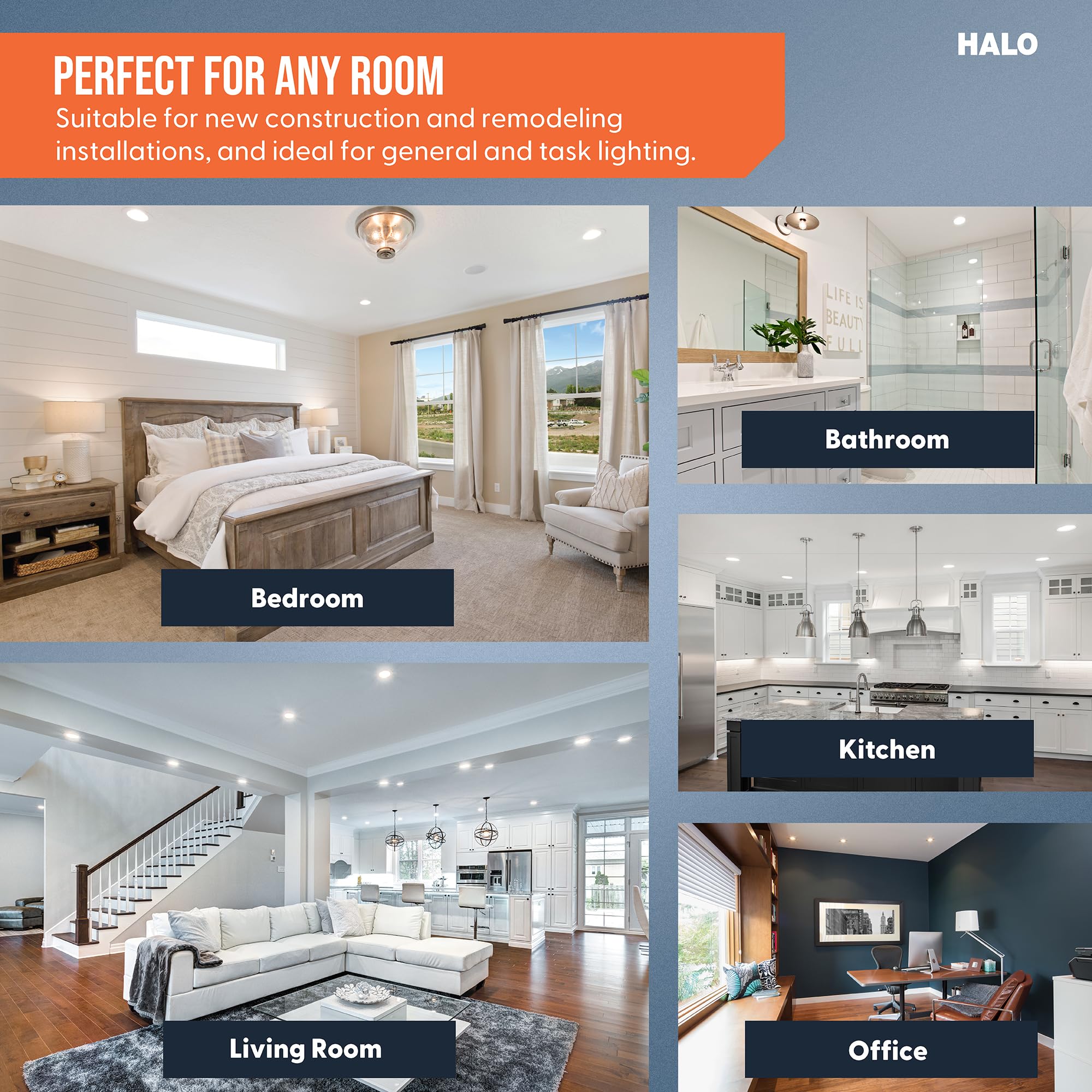 Halo LED Recessed Lighting - 6 Pack -6