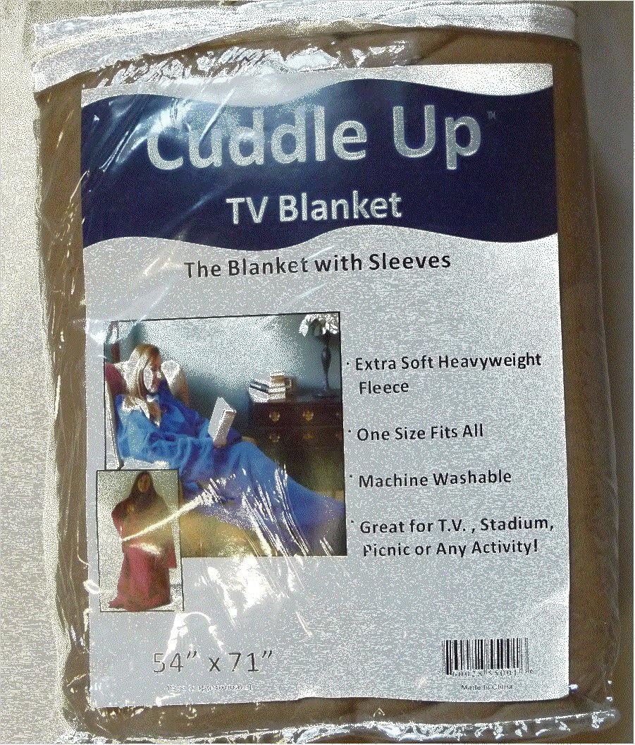 Green As Seen on TV Cuddle Up Blanket with sleeves Throw