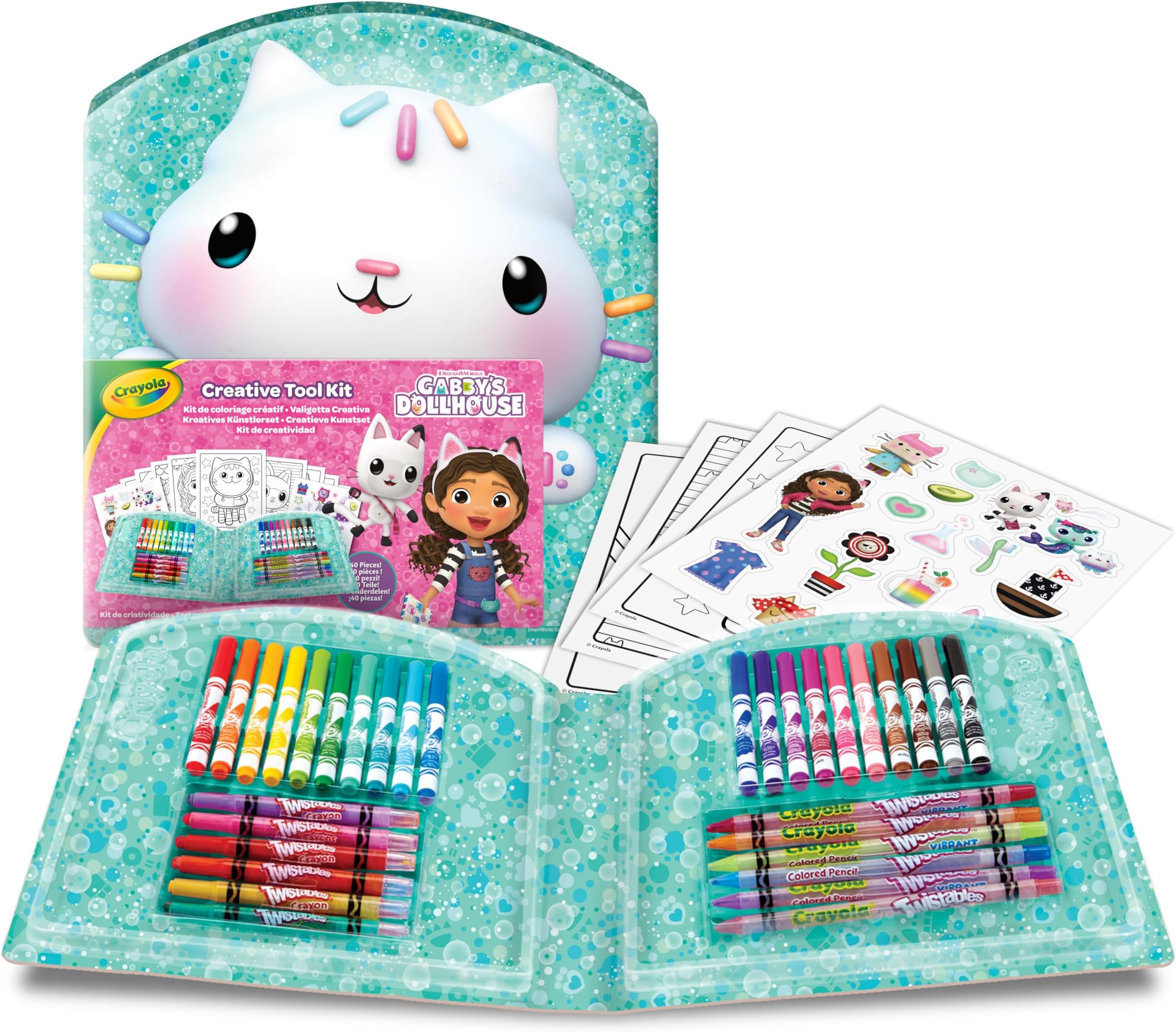 Gabby's Dollhouse Spray Pen Set Desktop Box (GD23368) Kit de Stylos