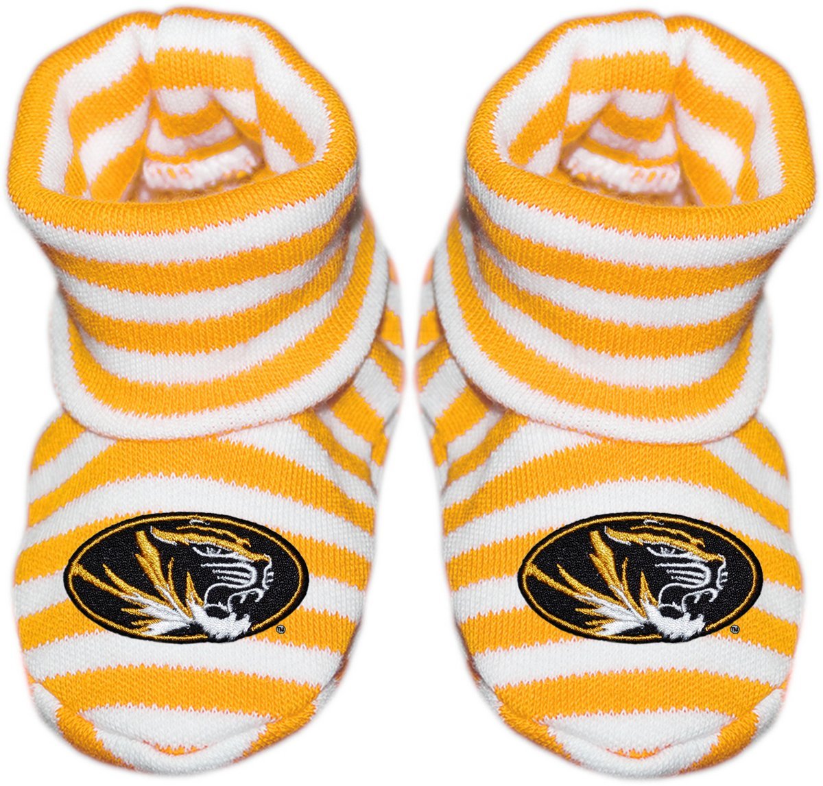 Creative Knitwear University of Missouri Tigers Newborn Baby Striped Bootie Sock