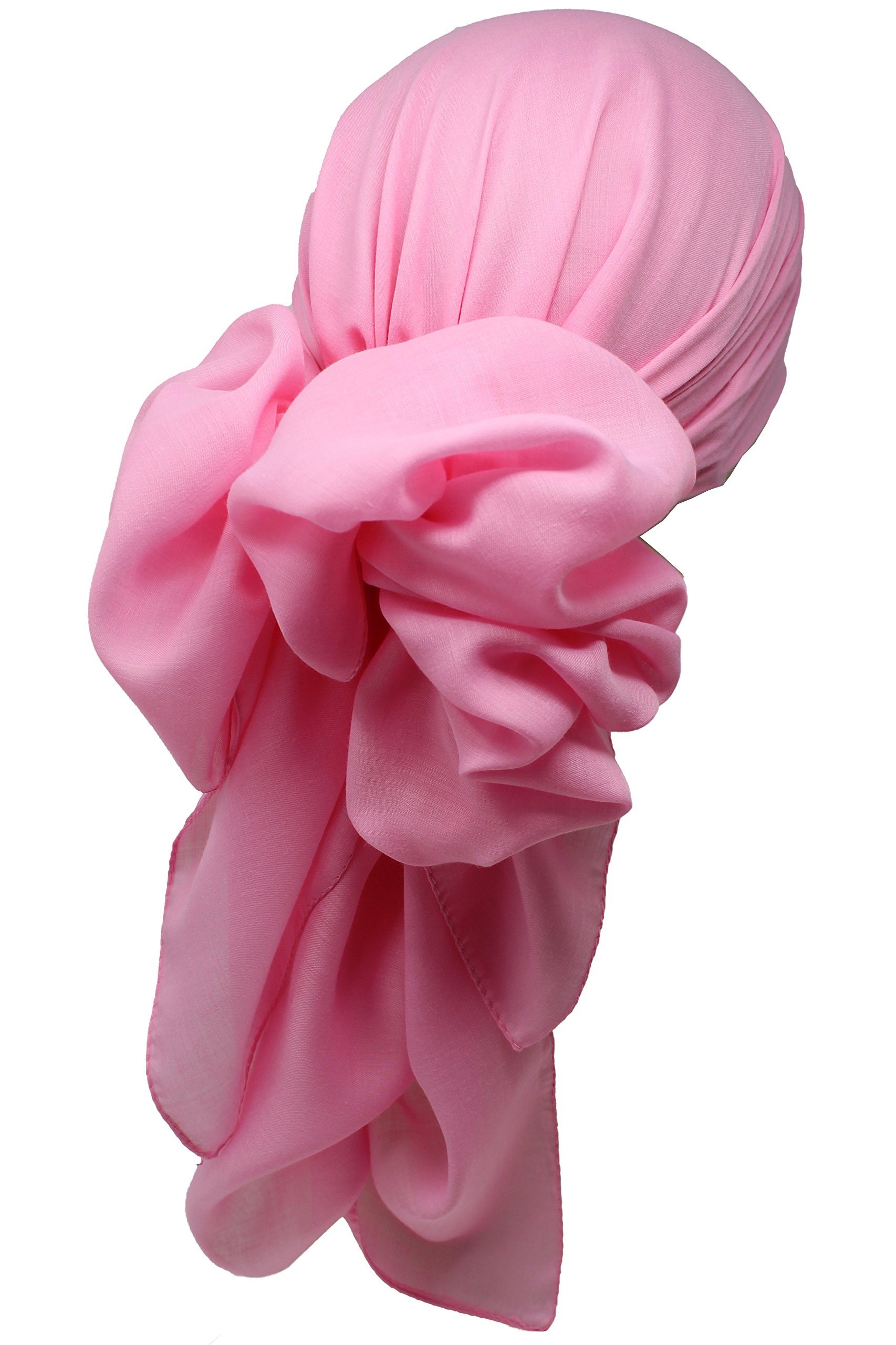 Deresina Headwear Women's Daisy Pink Deresina's Square Head Scarf For Chemo ( - One Size)