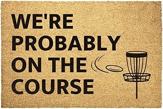 Doormat Entrance Welcome Disc Golf Doormat We¡¯re Probably On The Course Door mat| Welcome Mat Disc Golf New Home Doormat Home Closing Gift Front Door Deco 18x30 inch