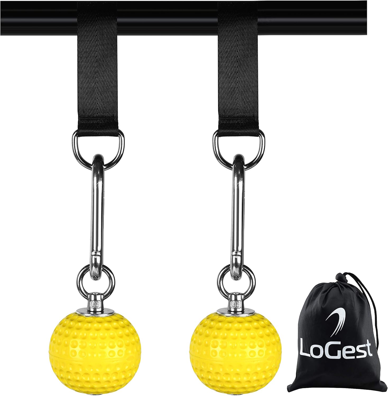 Climbing Pull Up Power Ball Set Hold Grips with Strap