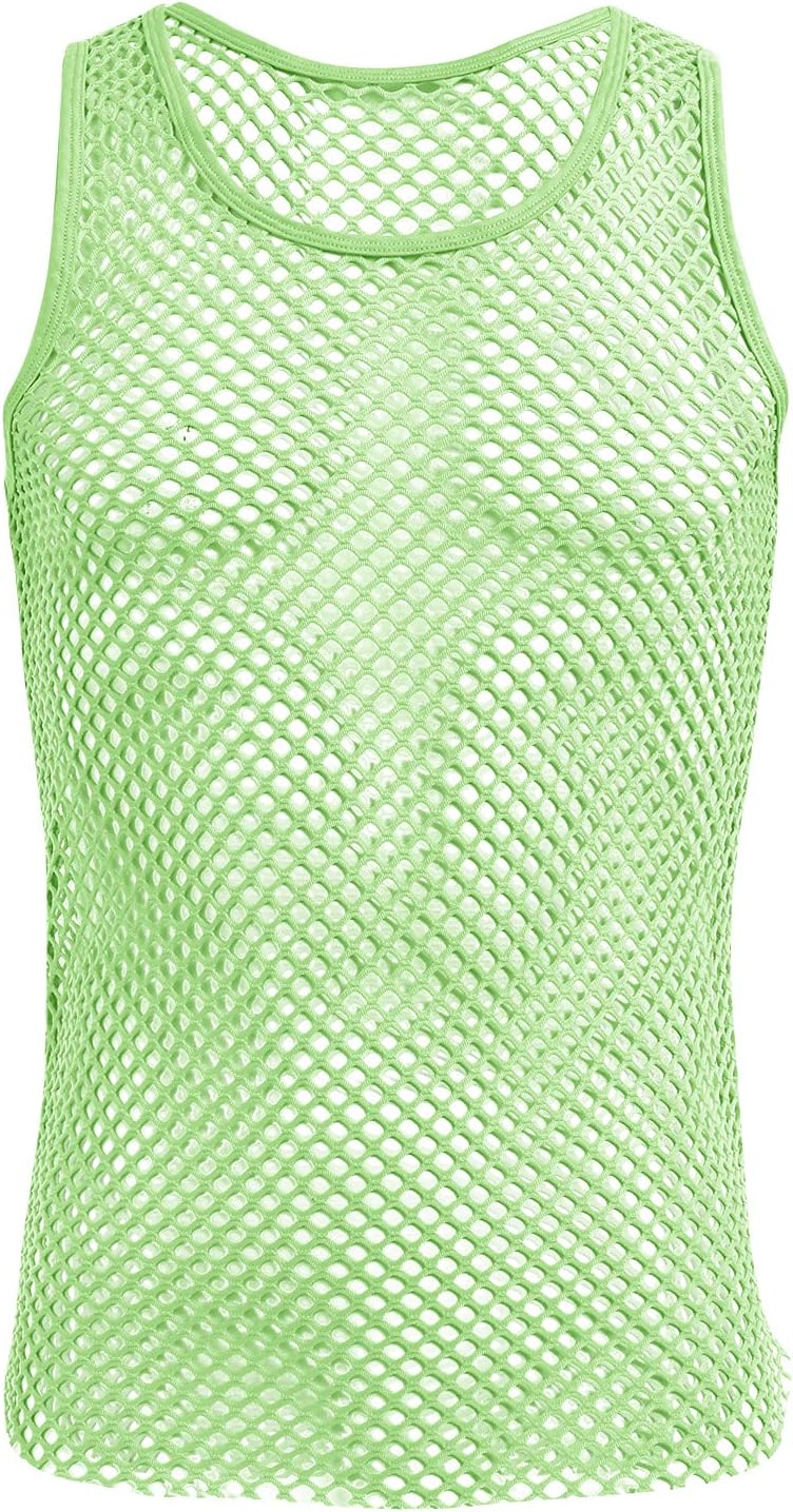Mesh Tank Top Herren - Durchsichtiges Netz Muskelshirt Mit V-Ausschnitt, Atmungsaktiv