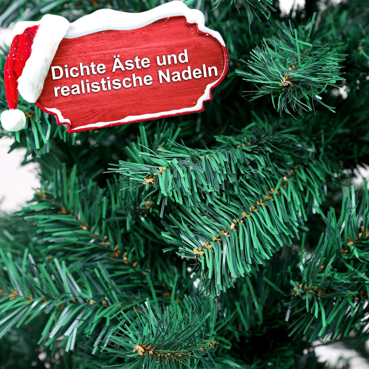 Sonnewelt - Albero di Natale artificiale, 180 cm, con supporto in metallo, in PVC, con 770 aghi, crea un'atmosfera natalizia