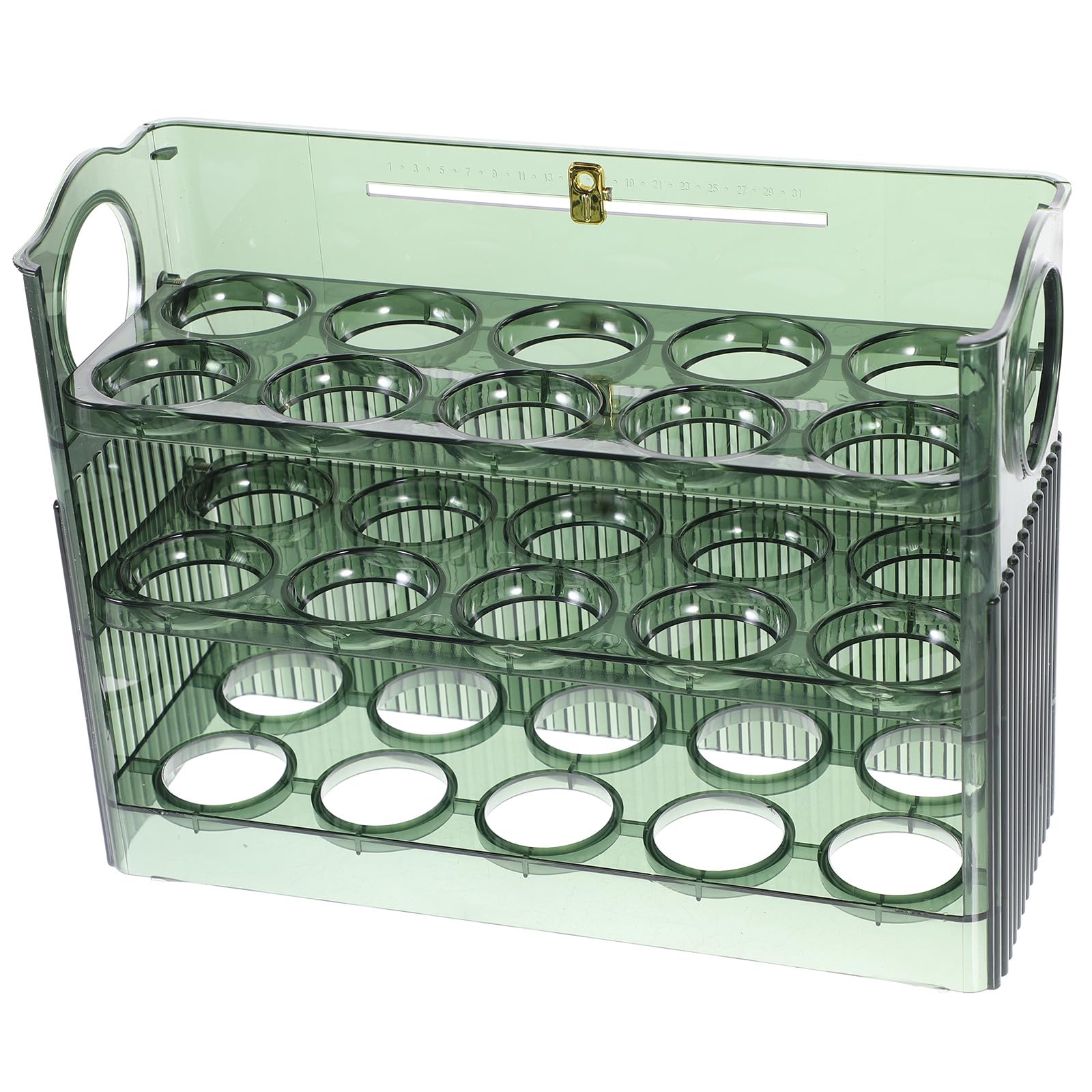 Veemoon Organisateur D'œufs pour Réfrigérateur en Pet Compartiments Séparés, Range Œufs Empilable à 3 Couches, pour Familles et Restaurants