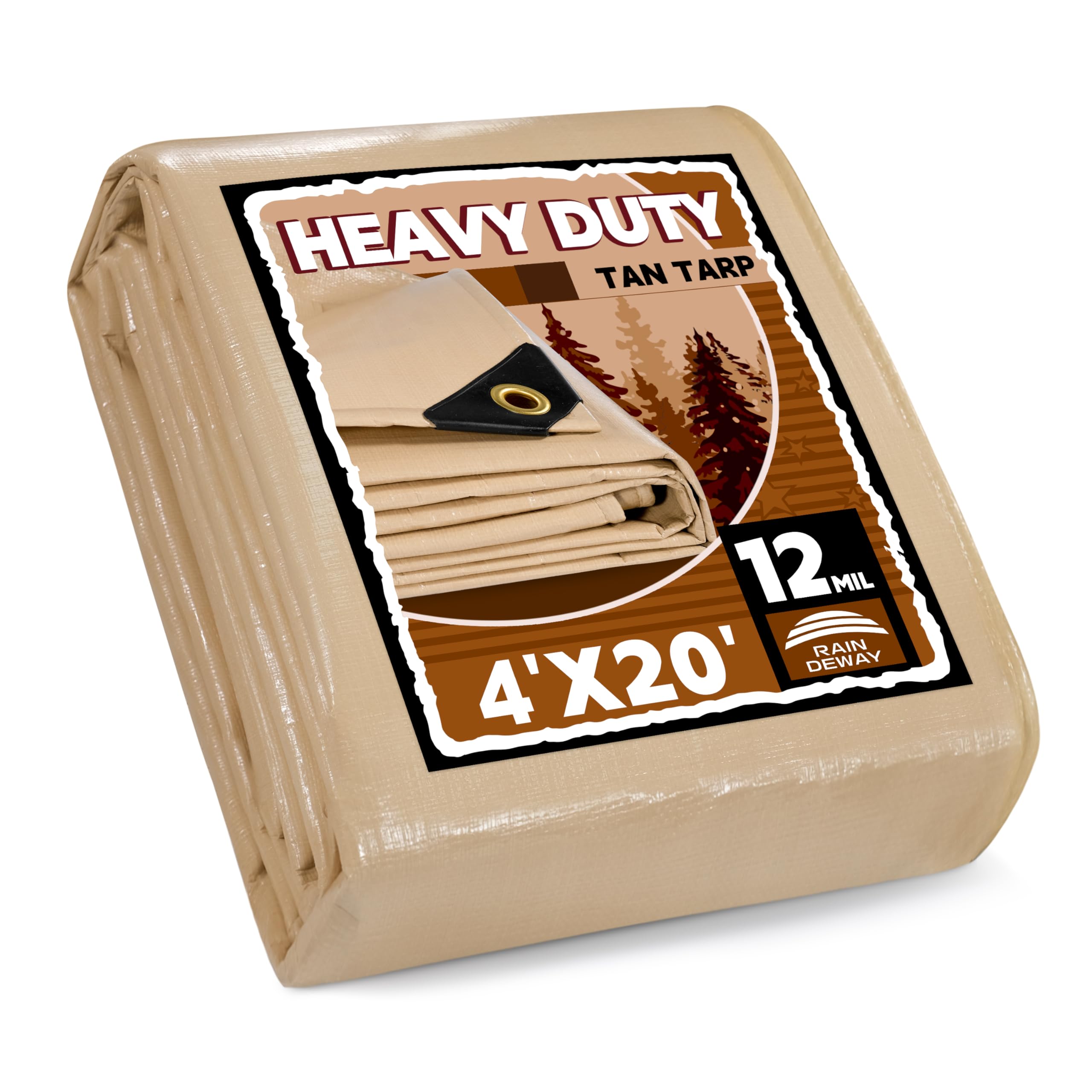 RAINDEWAY 4x20 Tan Tarp