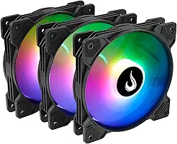 Kit Cooler Gabinete Rise Mode X - 3x Fan 120mm, ARGB, 1200rpm