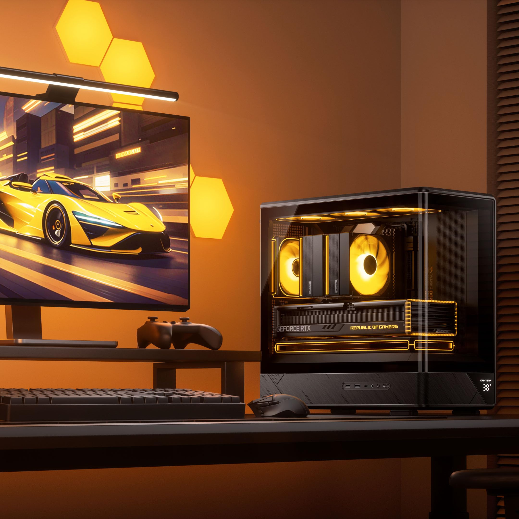 Jonsbo D200 Midi-Tower mATX Gaming Case - Black