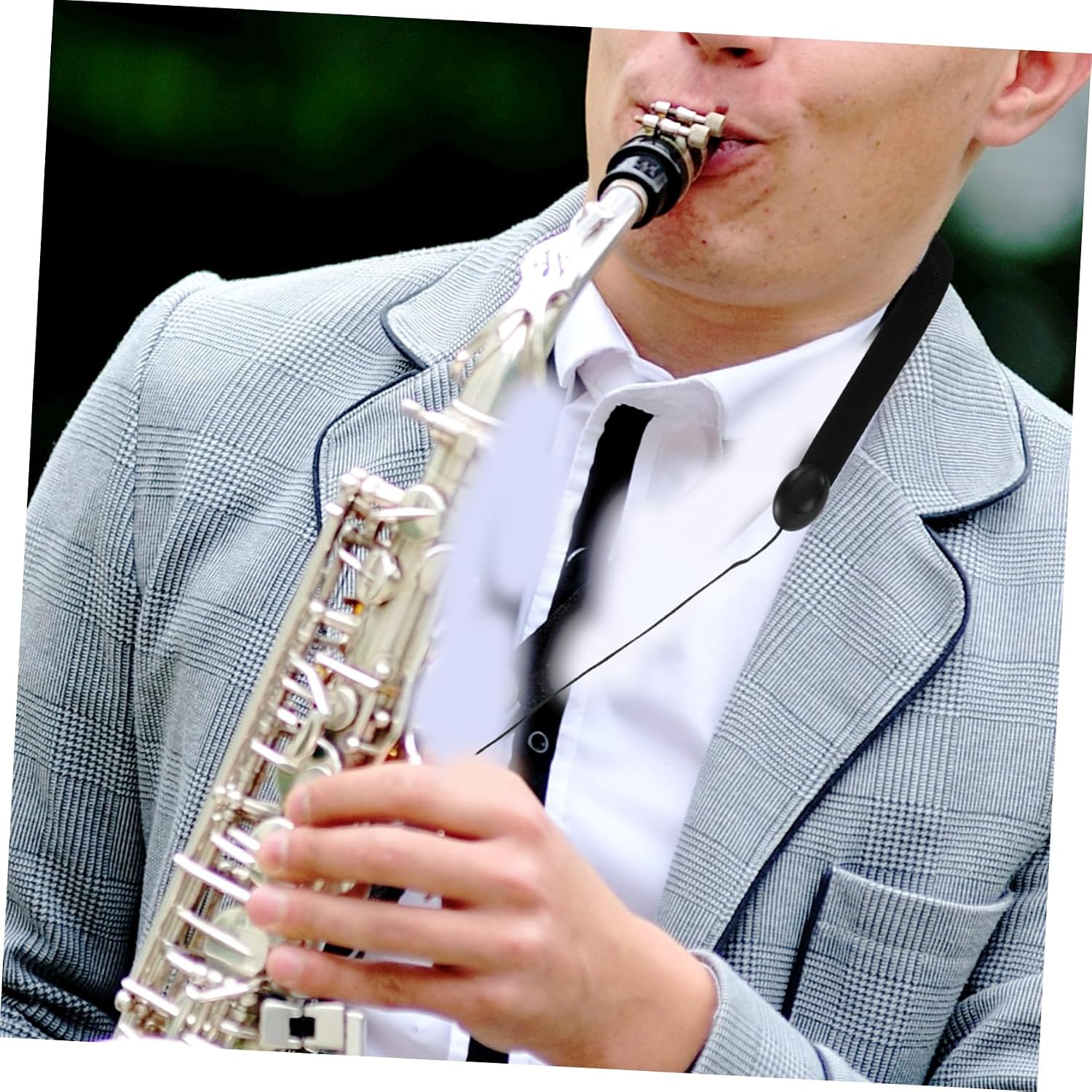 Garneck Adjustable Saxophone Neck Strap with Swivel Snap for Clarinet and Saxophone Durable Lightweight Comfortable Design for Musicians Easy and Multi Instrument Use
