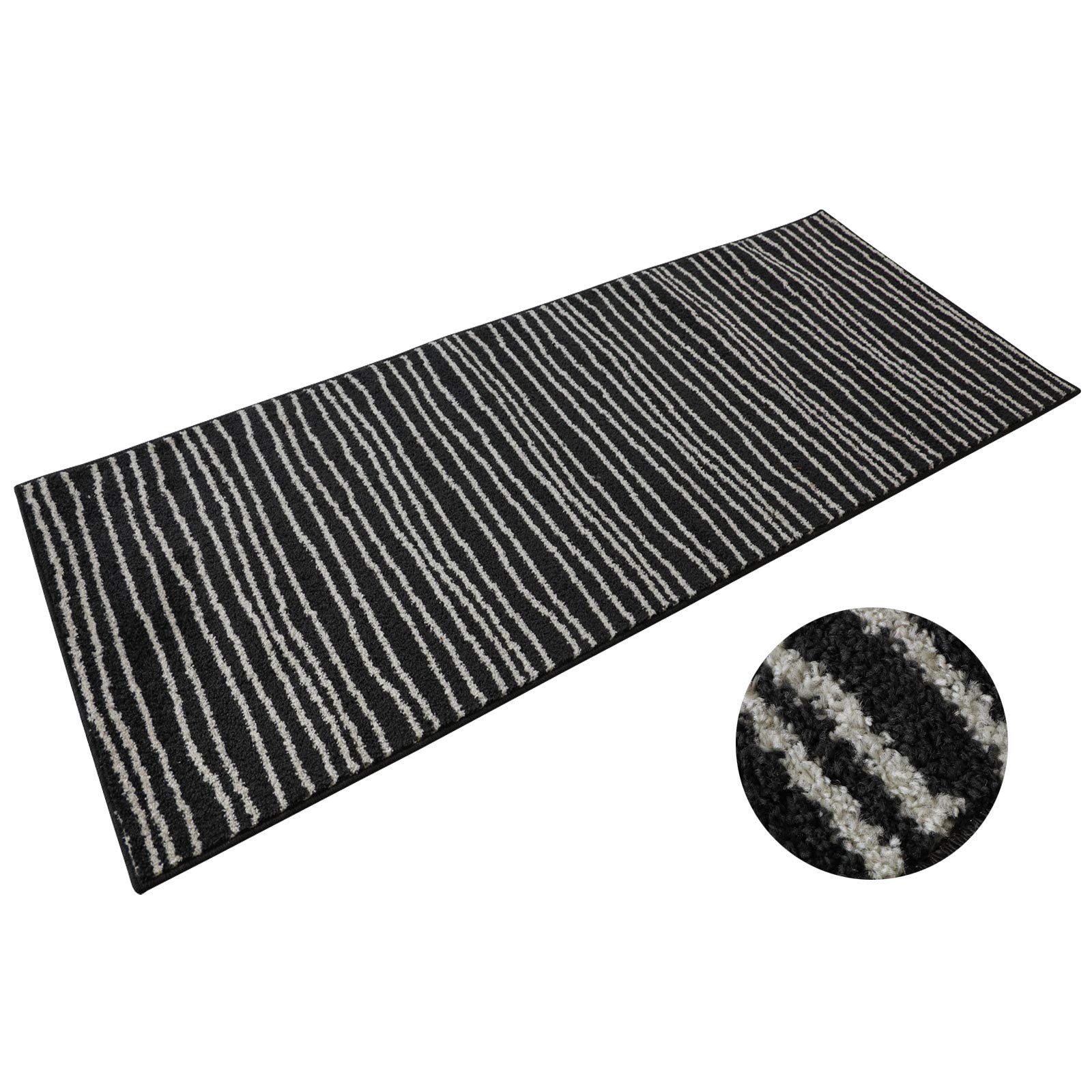 Tapis | Tapis de sol ou de couloir | Disponible en 3 designs et de nombreuses tailles | Poils doux à motifs | pour couloir, bureau ou salon | Tissé (133 x 250 cm, larache)