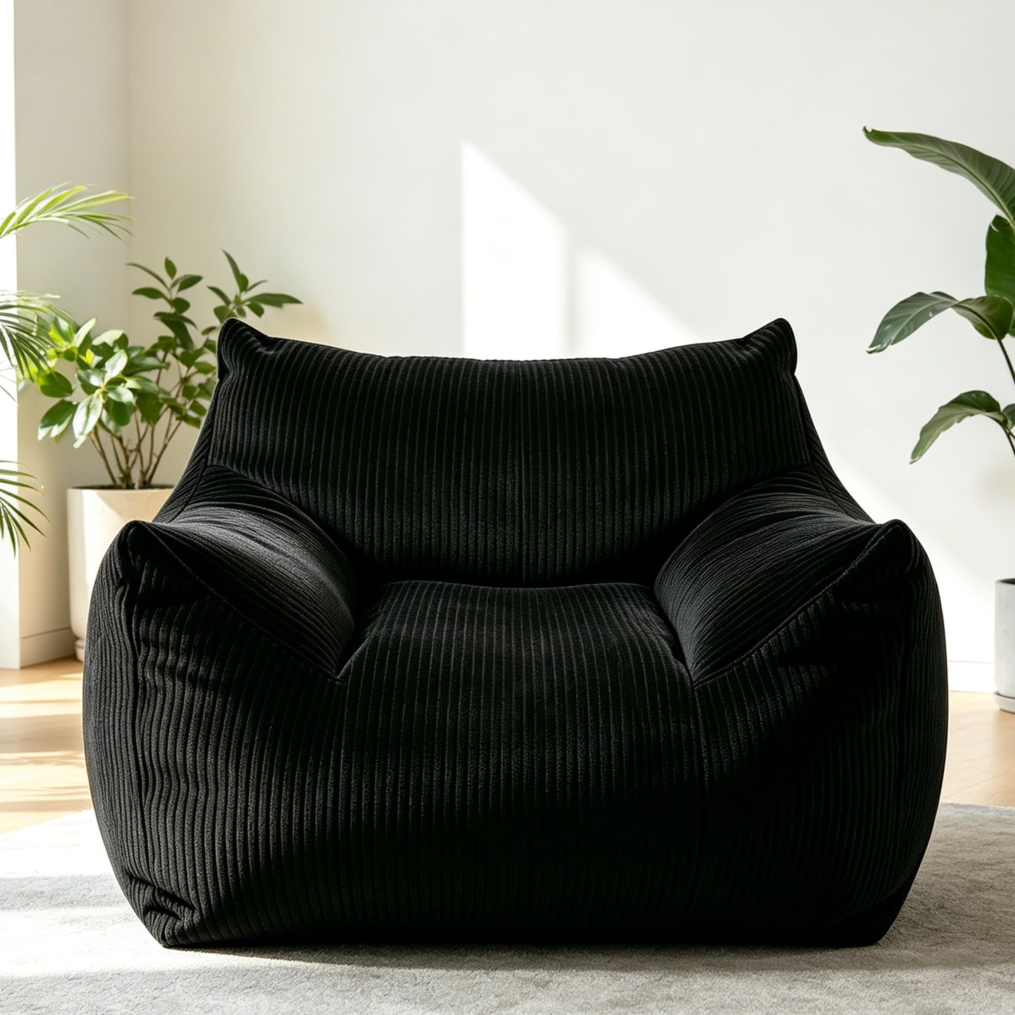 Big Bean Bag Chair with Armrests for Adults