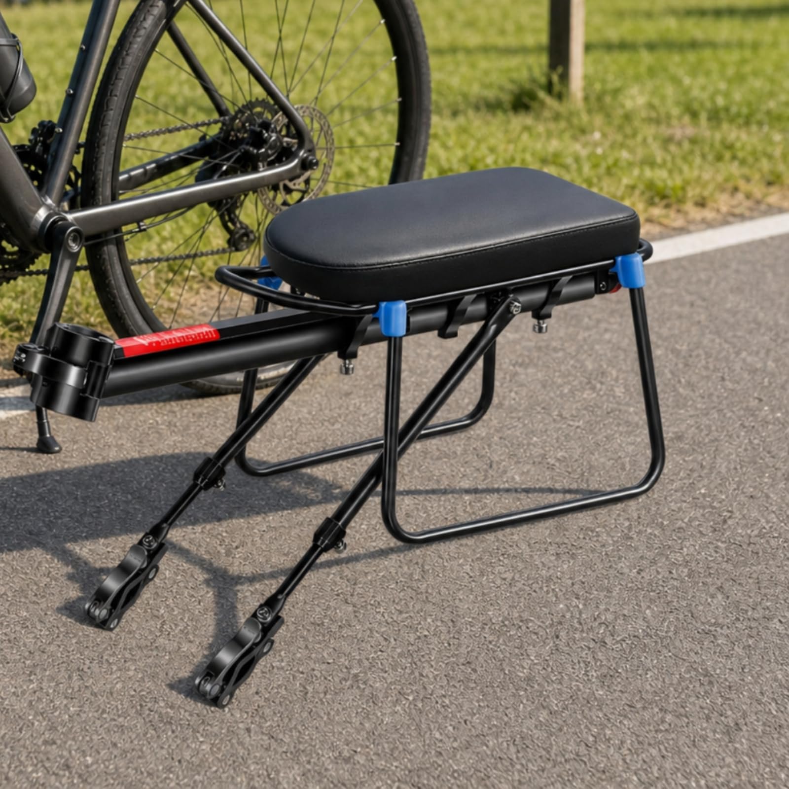 fahrradgepäckträger mit schnellspanner, Fahrrad-Gepäckträger Mit Schnellverschluss, Blaue Akzente
