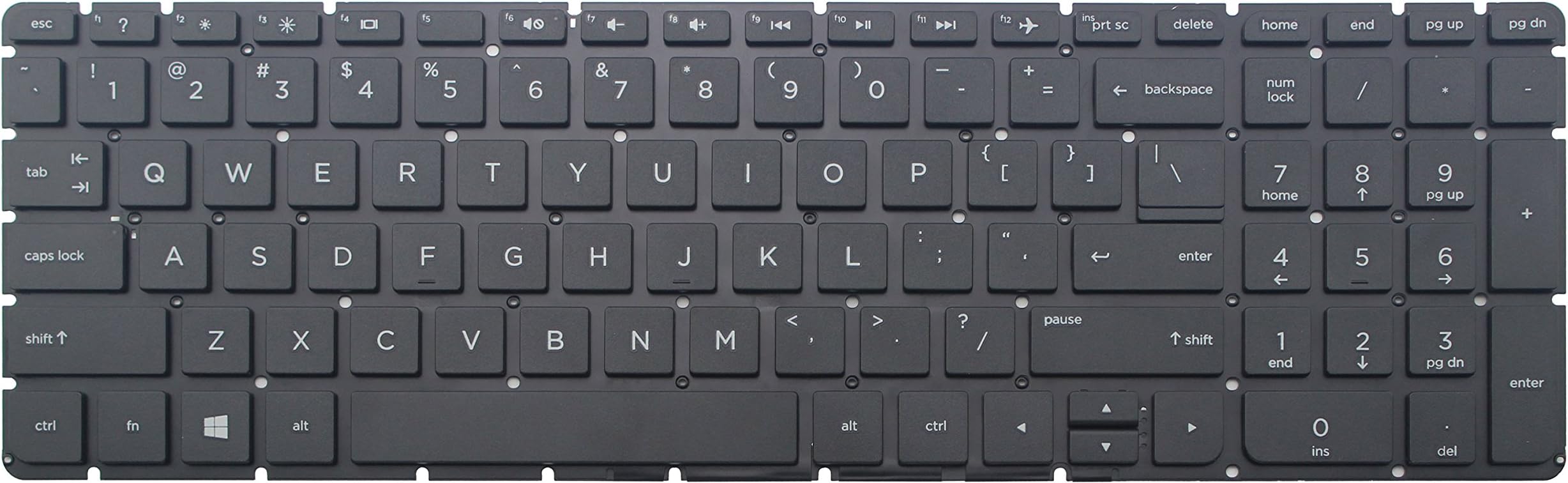 CHNASAWE Laptop Replacement Keyboard for HP 250 G5 255 G5 256 G5, US Layout Without Palmrest