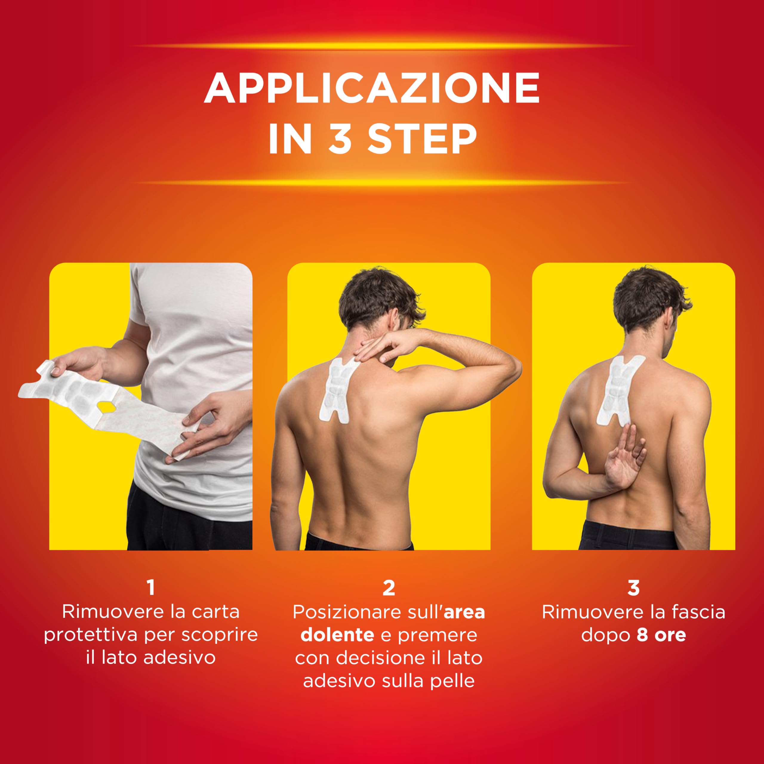 ThermaCare Versatile XL Fasce Autoriscaldanti a Calore Terapeutico per Dolore Diffuso, 8 Ore Calore Costante, 2 Fasce Monouso
